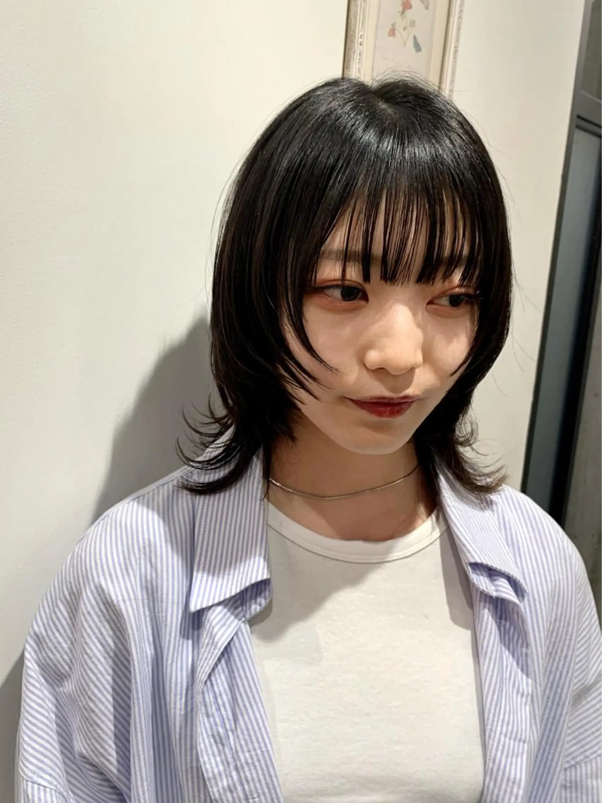 ミディアム ウルフカット カット LITTLE _KATOのヘアスタイル