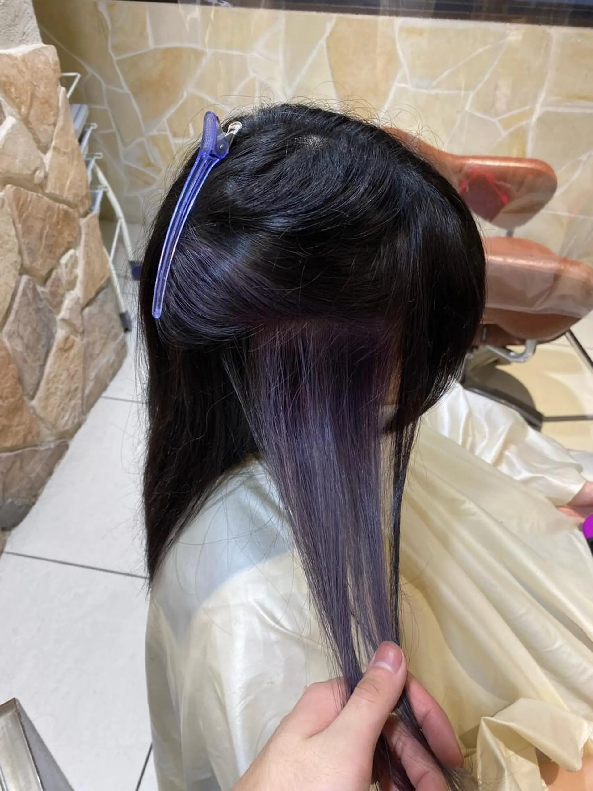 ロング カラー シャドウパーマ 石見のヘアスタイル