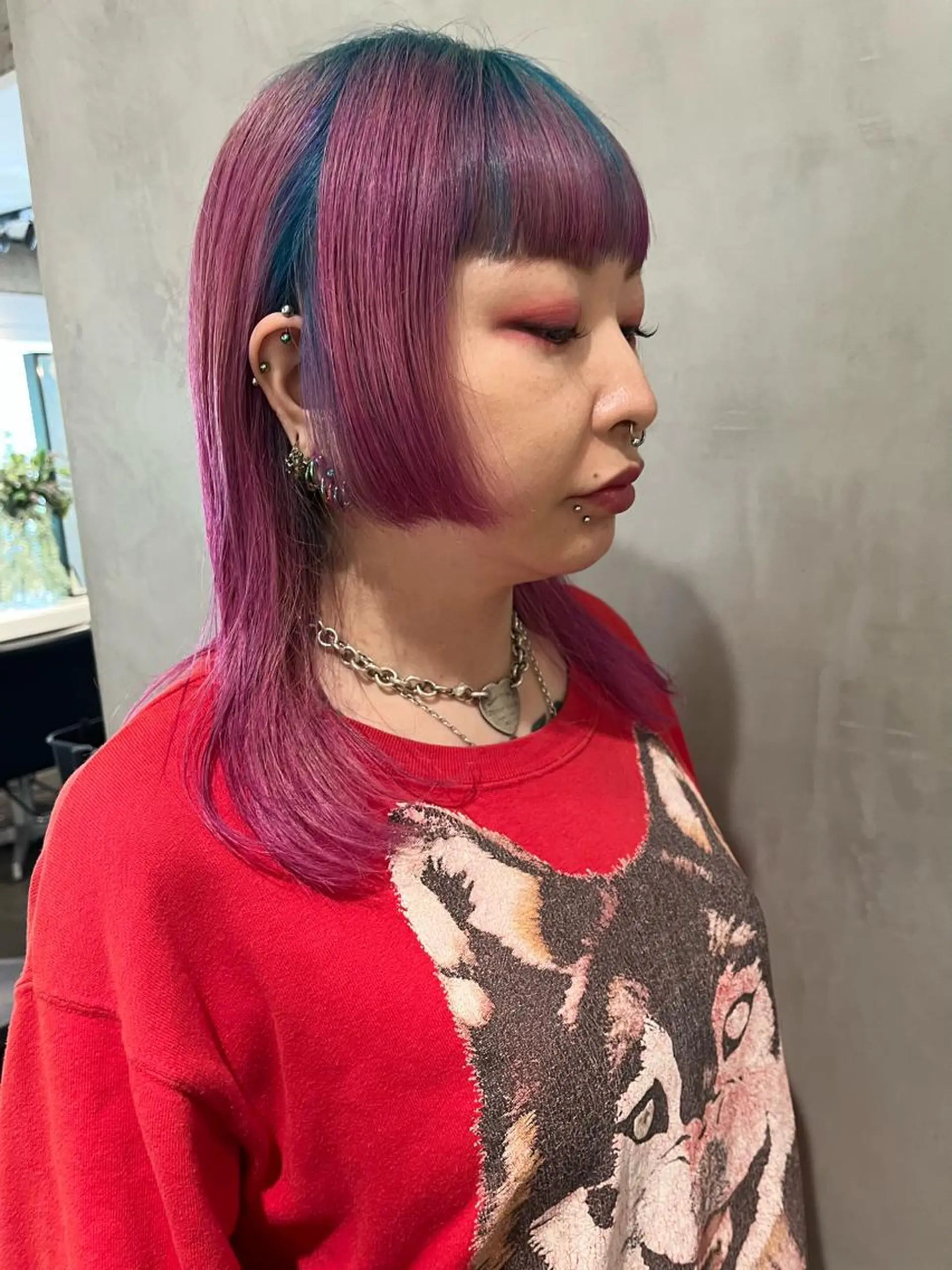 ミディアム カラー ピンクカラー 暖色/姫カット🎀 オタク特化🎀ゆうなのヘアスタイル