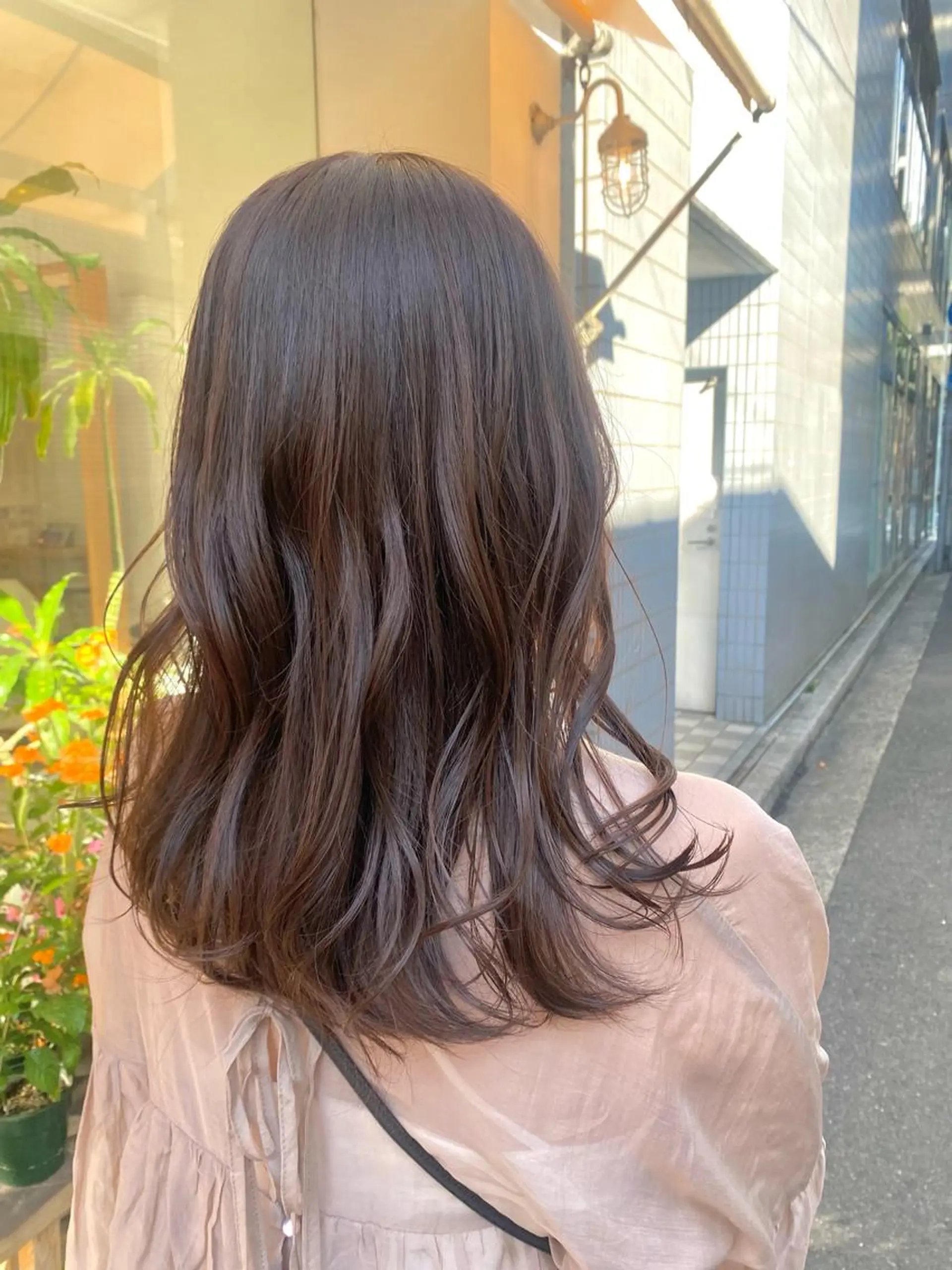 ミディアム カラー カット ヘアカラー トリートメント 安永 涼のヘアスタイル