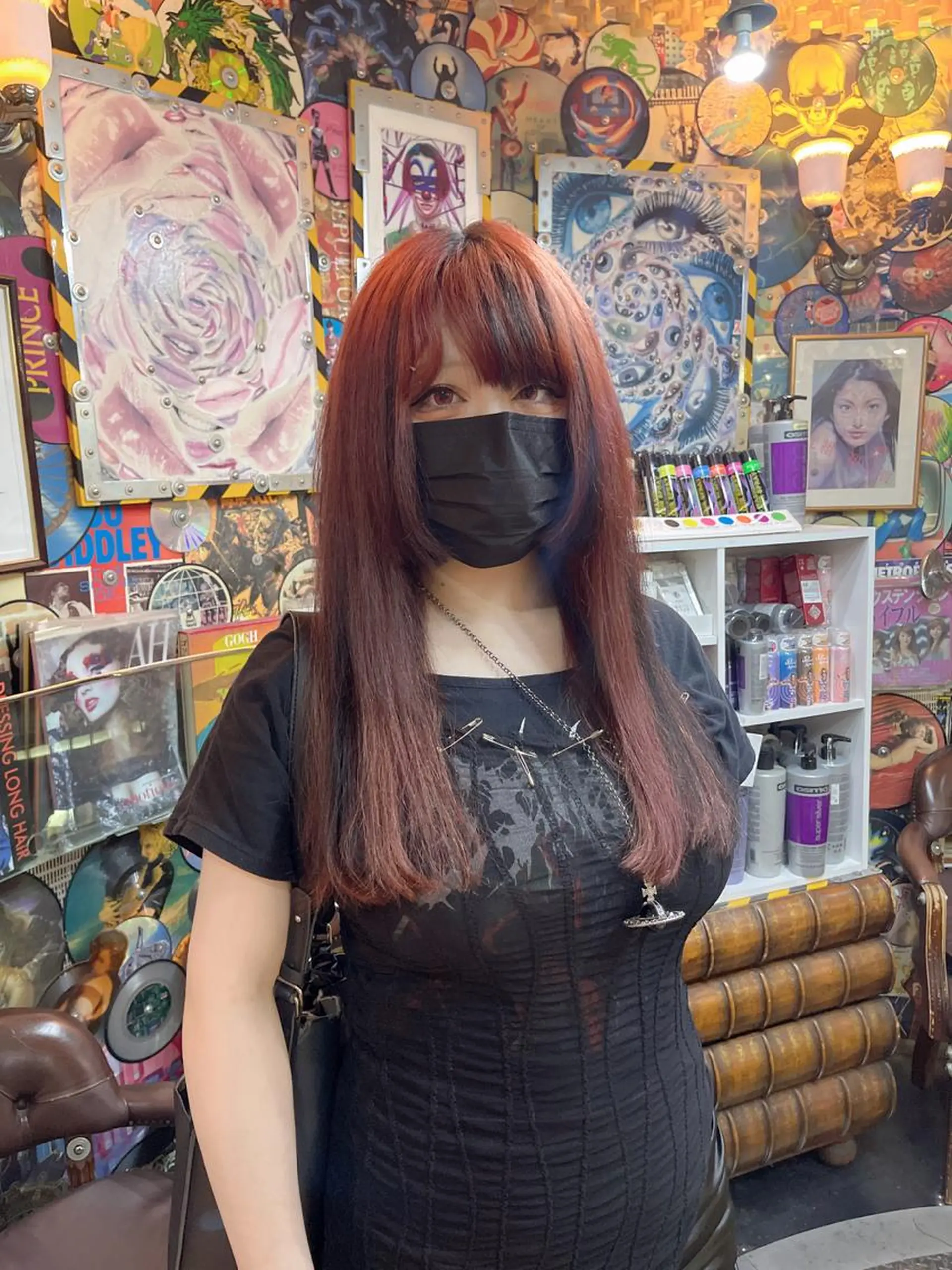 ロング カラー ヘアアレンジ 編み込みエクステ エクステ haco+所属・🌈派手髪エクステ ブレイズ🌈ひろとのヘアスタイル