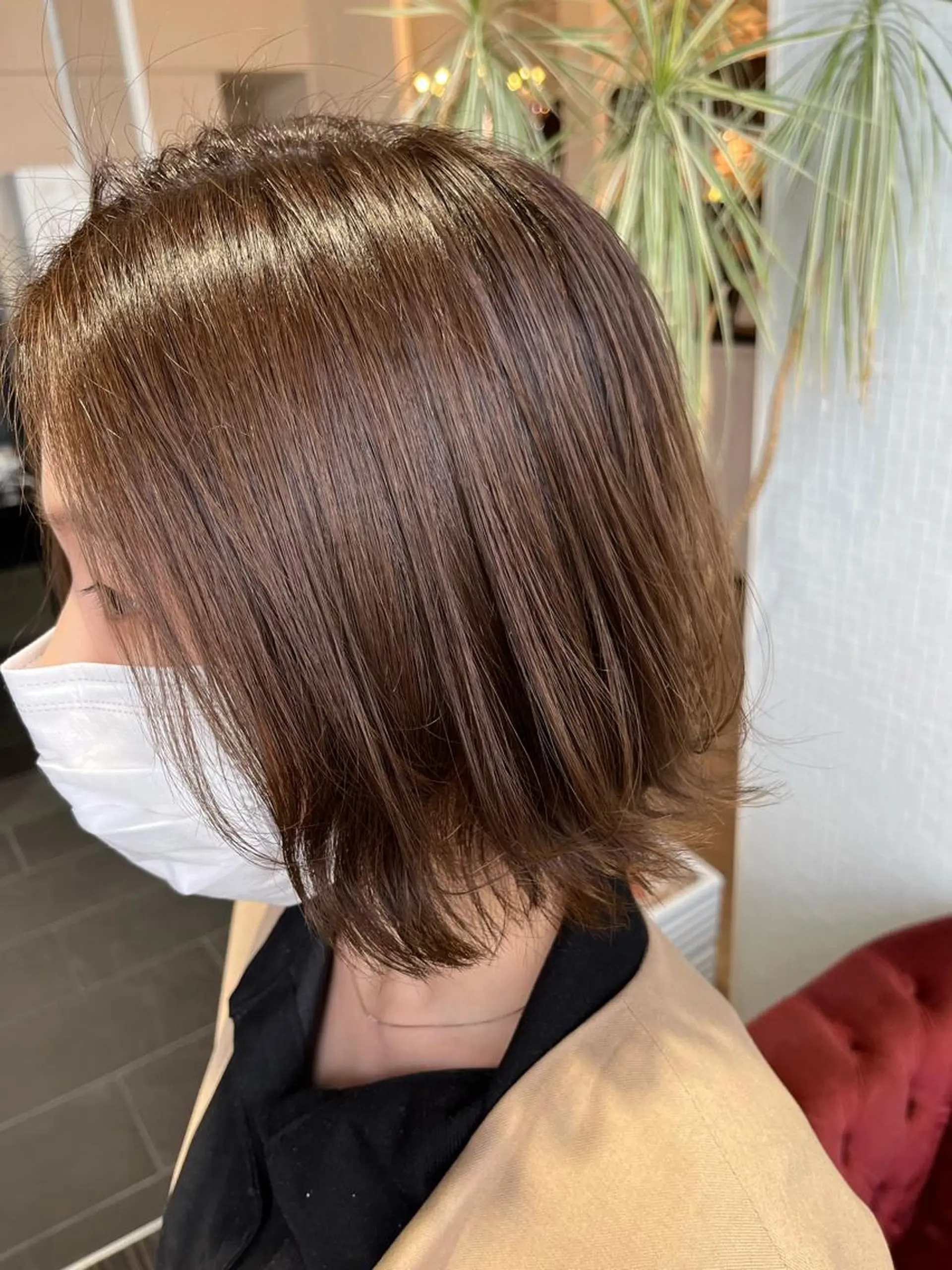 ミディアム カラー カット ヘアカラー トリートメント FRAME＋spa&hair roomなんば駅前店所属・🦋タナカ ヒナ🦋 ブリーチなしカラーのヘアスタイル