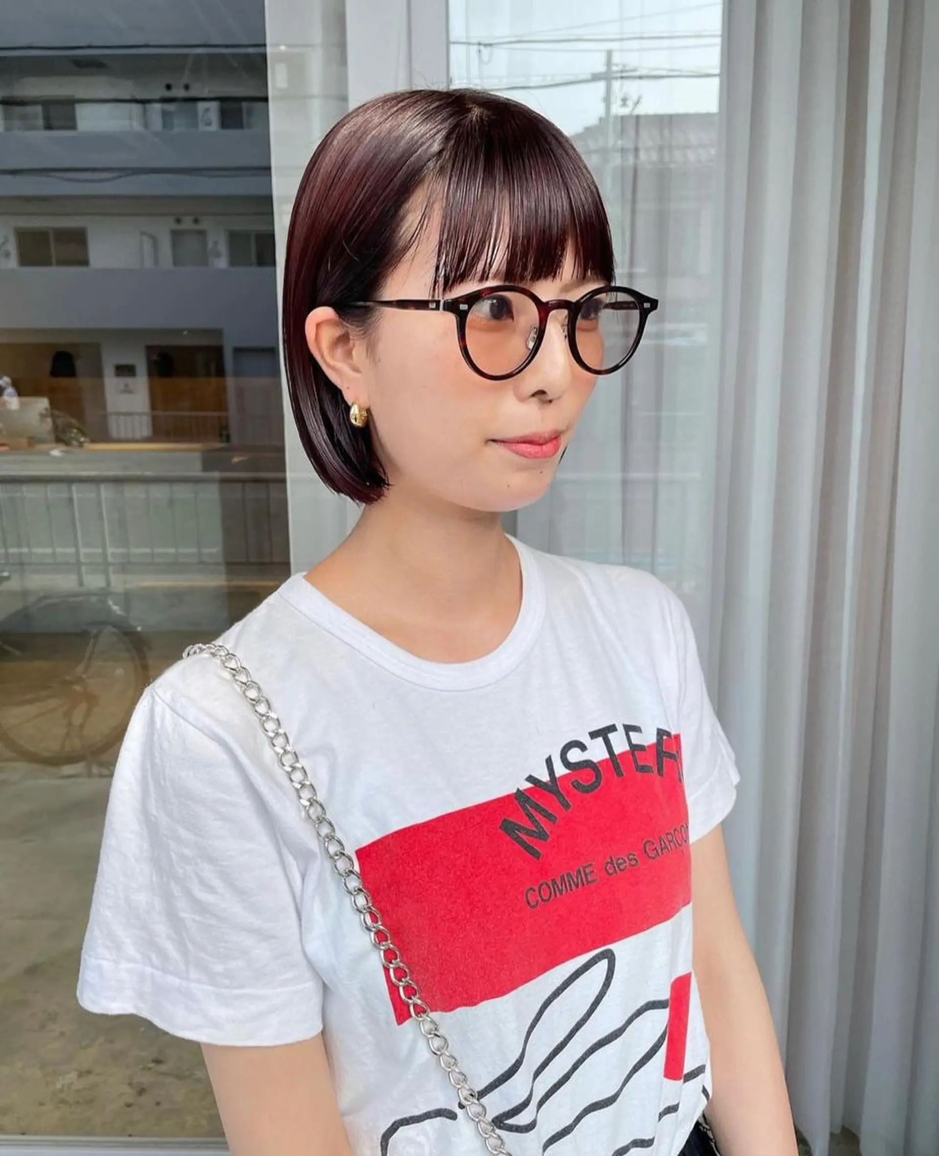 ショート 藤井 美歩/赤髪のヘアスタイル