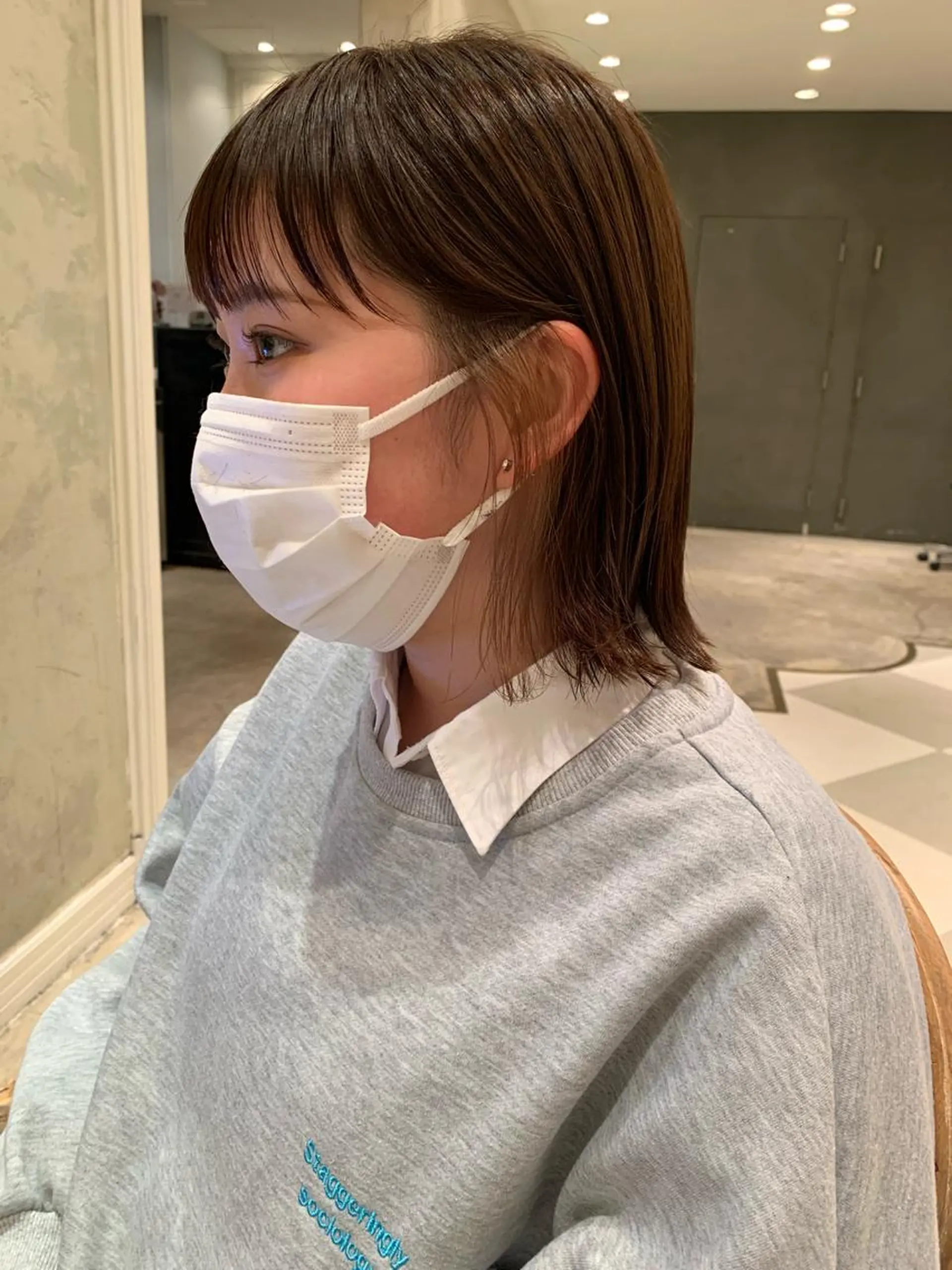 ミディアム カラー ヘアカラー GO TODAY SHAiRE SALON所属・SAKINO． ベージュカラーのヘアスタイル