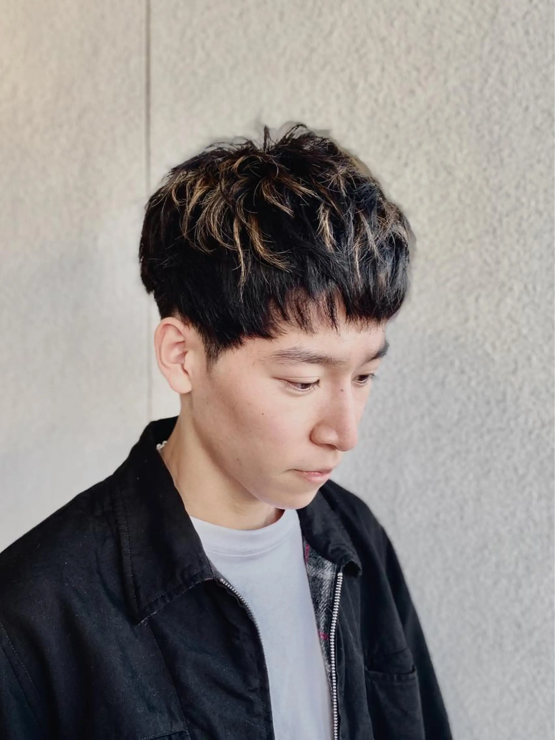 ショート カラー パーマ ヘアアレンジ メンズ 坂尻 嘉珠也のヘアスタイル
