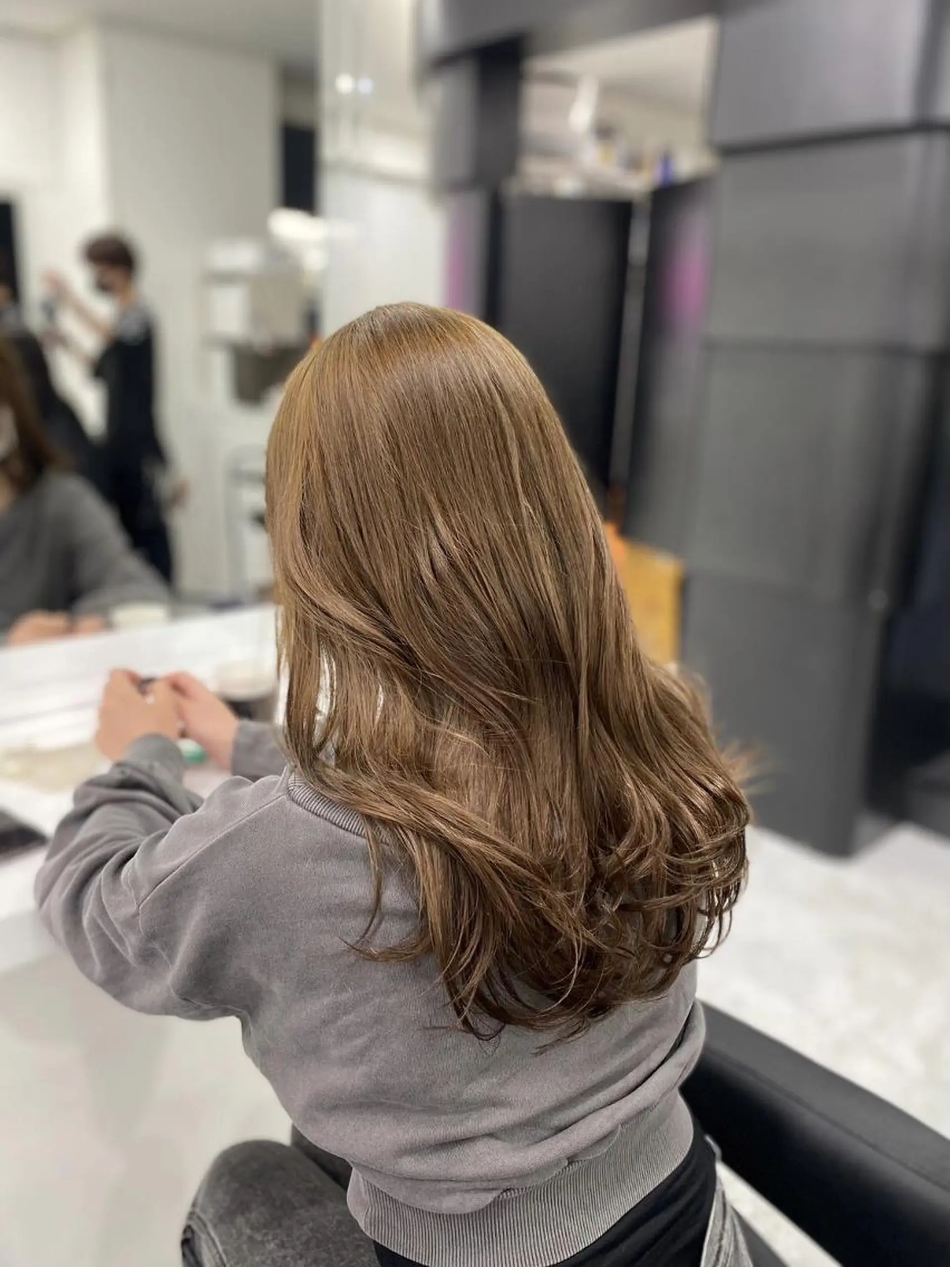 カラー カット ヘアカラー トリートメント ヘッドスパ ヘアセット 透明感ベージュ🧁 池袋LAND🤍のヘアスタイル