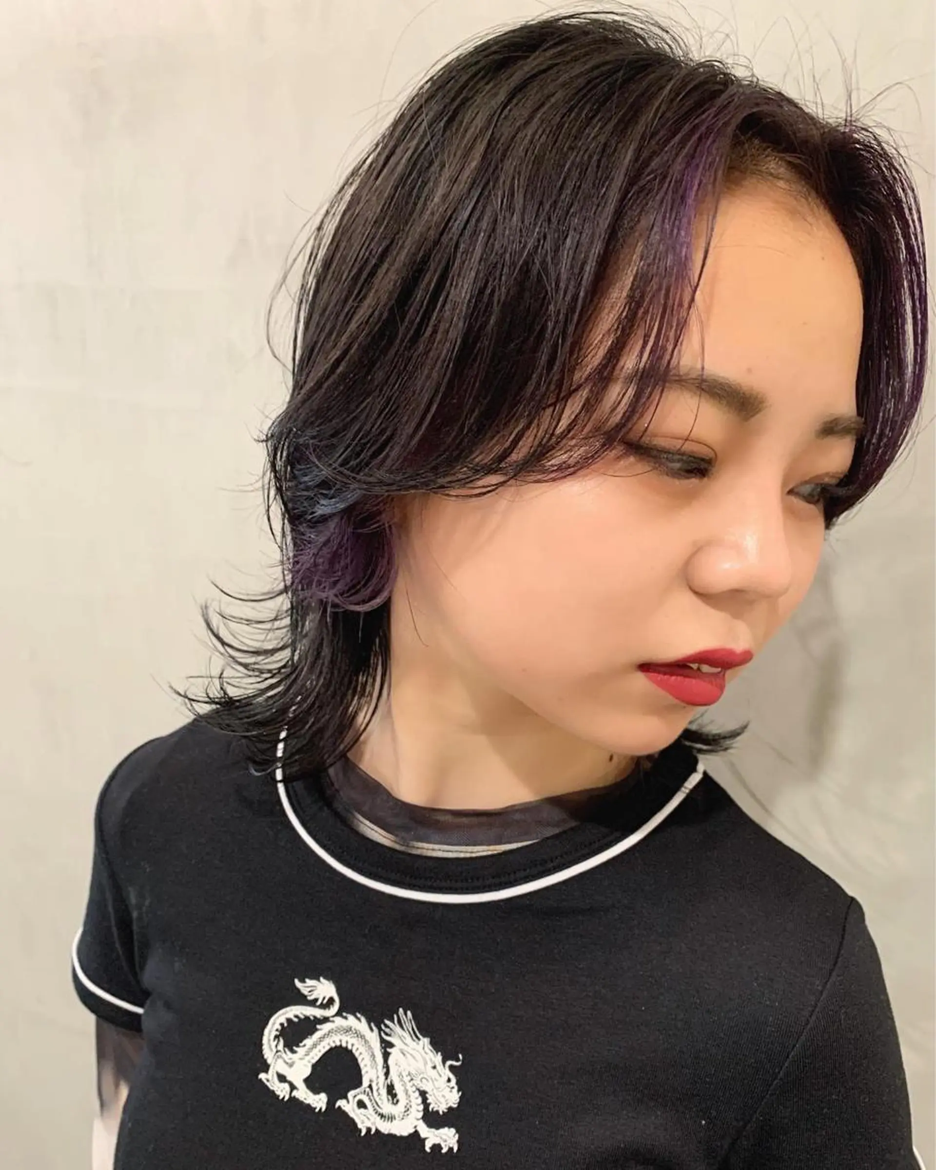 ミディアム カラー カット ヘアカラー トリートメント 優 作のヘアスタイル