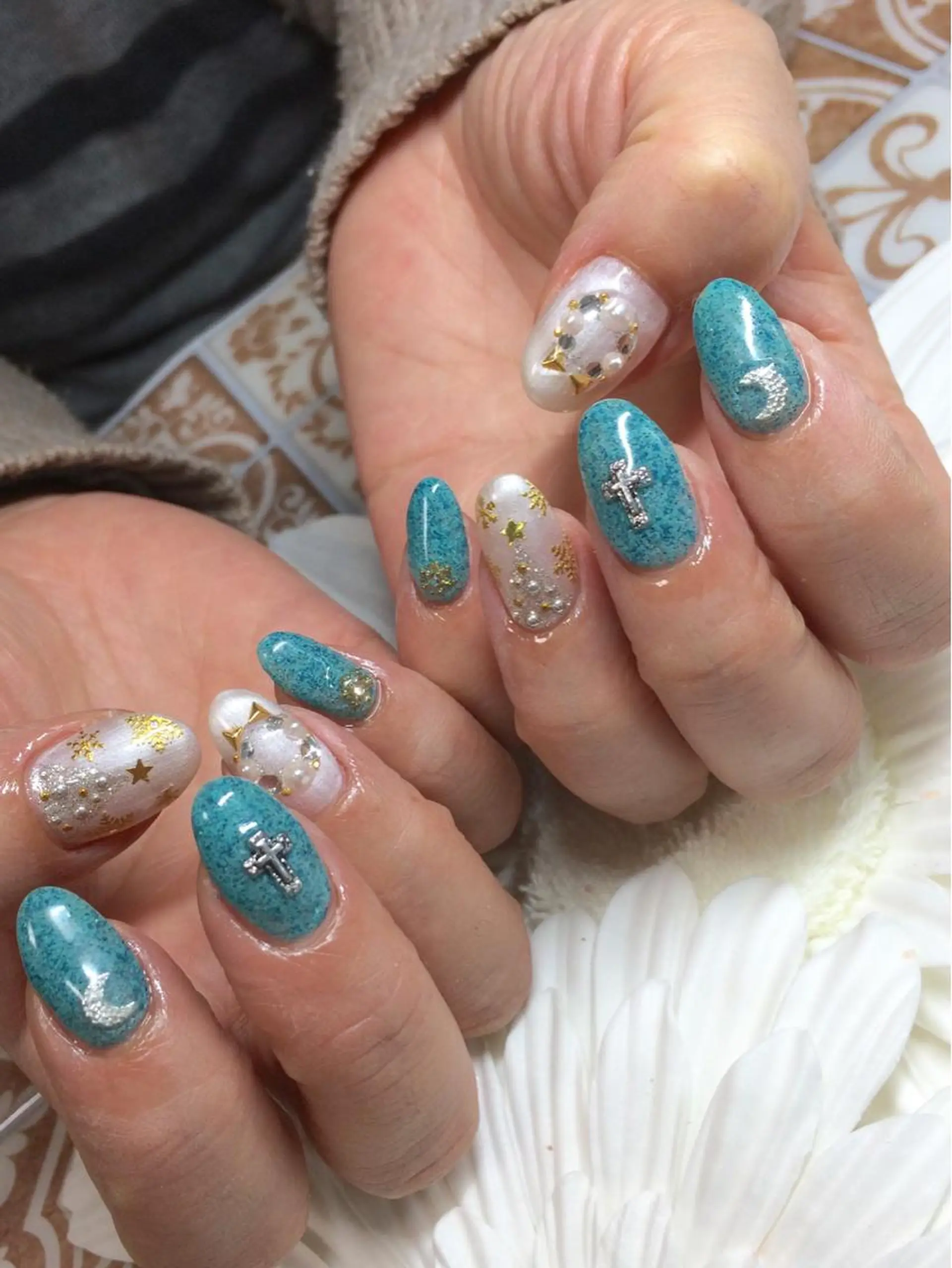 ネイル ジェルネイル 冬ネイル クリスマス ハンドネイル Nailsalon E's cafeのネイルデザイン