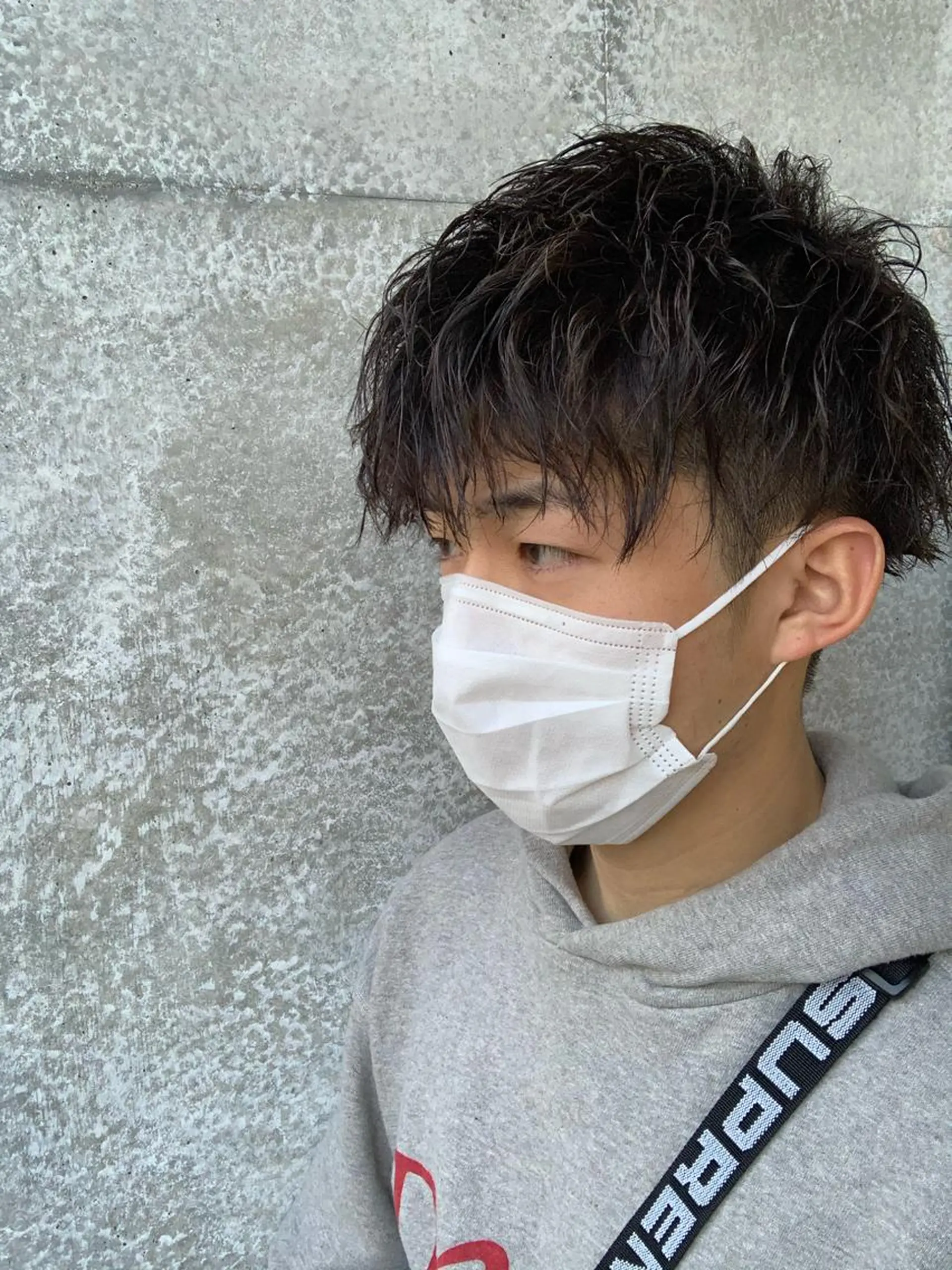 ショート パーマ メンズ メンズパーマフェード シモジタカヒロのヘアスタイル