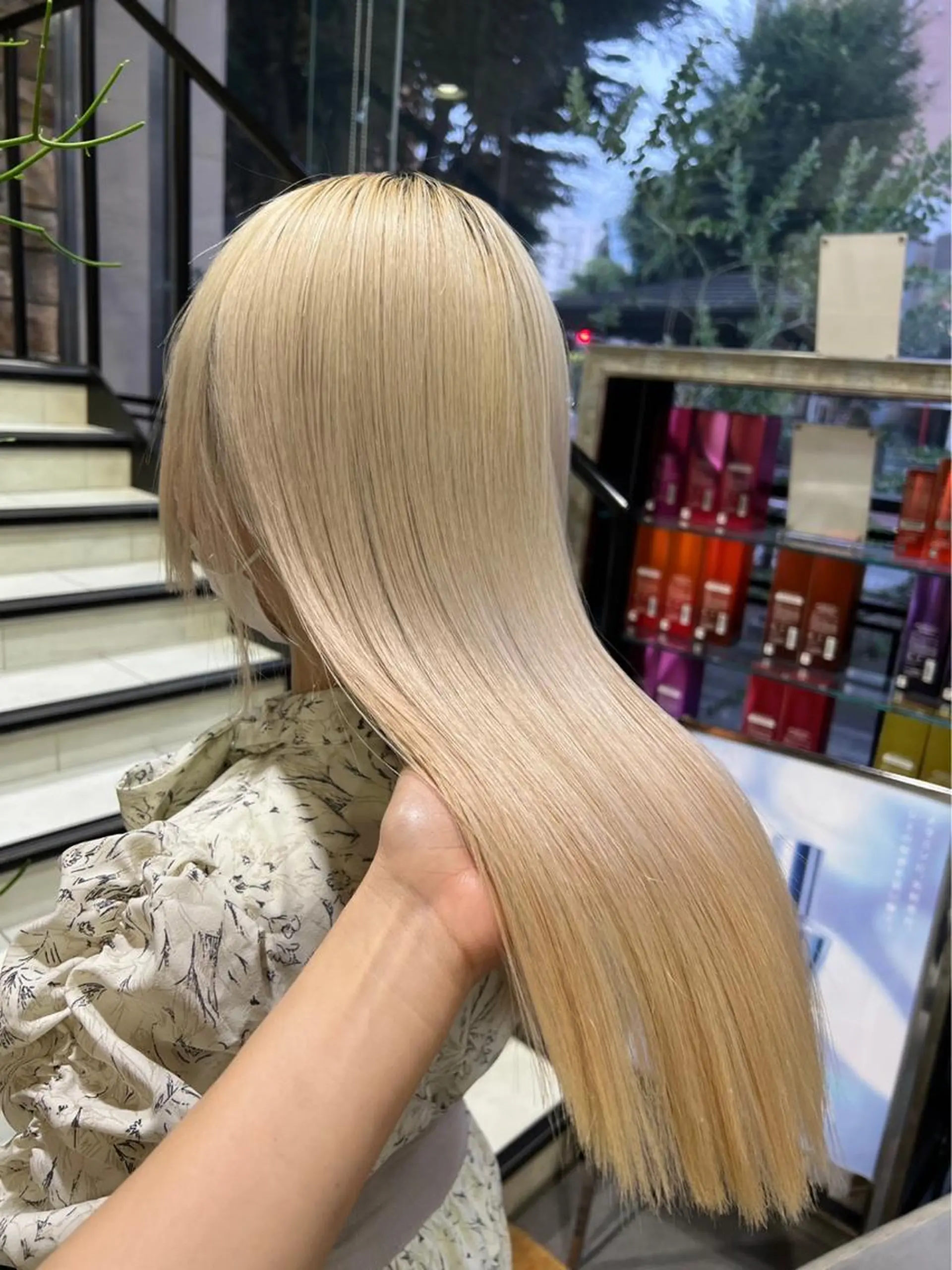 ロング カラー ハイトーンカラー 似合わせレイヤーカ ット　ʚɞ riiのヘアスタイル