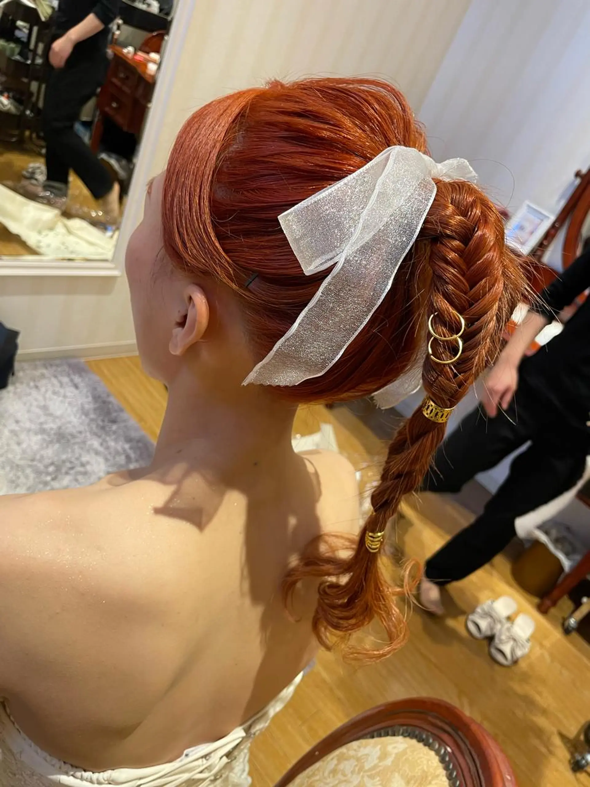 ヘアアレンジ ポニーテール 結婚式・ブライダル オノ アカネのヘアスタイル