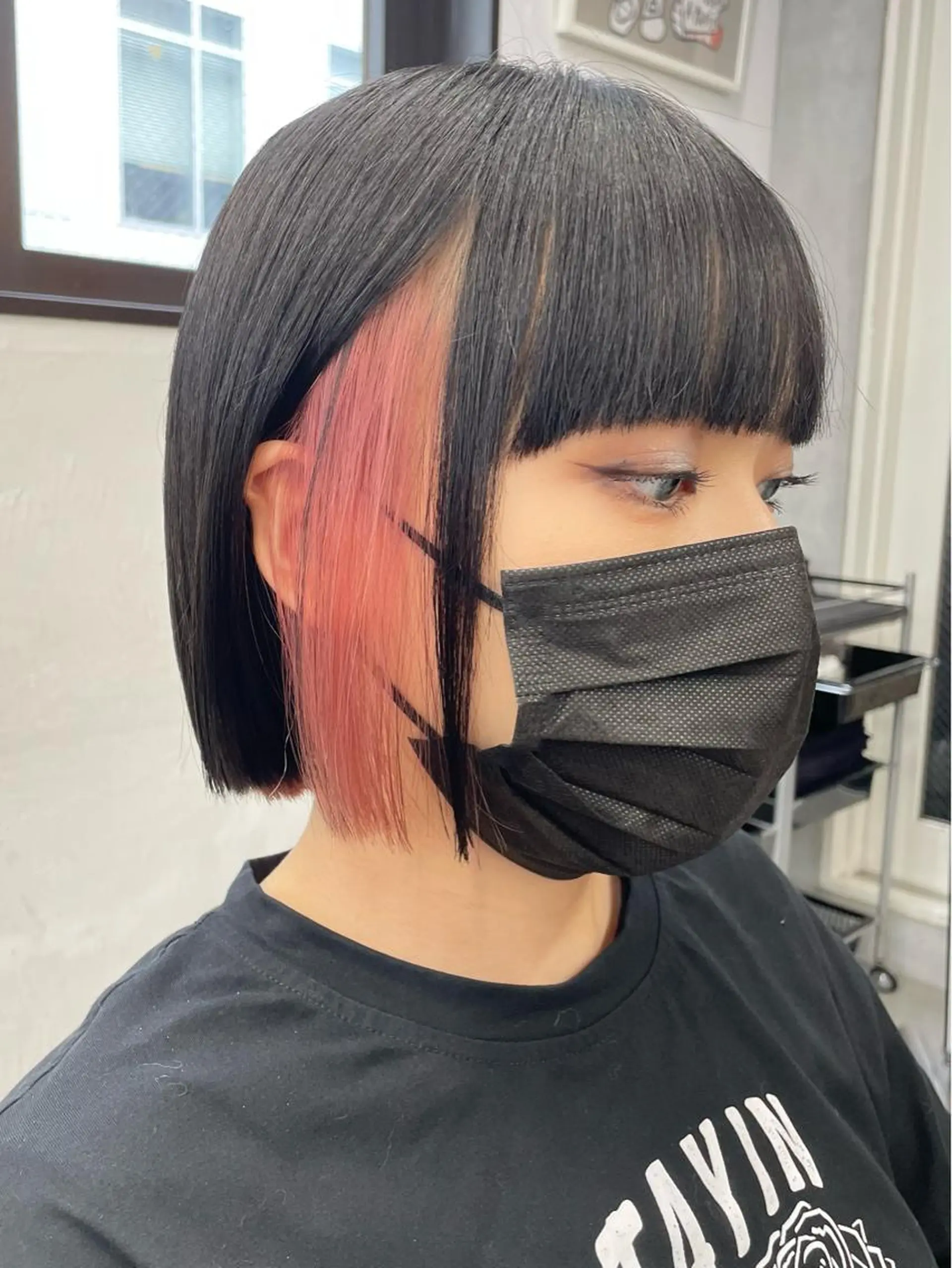 ミディアム カラー インナーカラー ヘアカラー トリートメント 韓国/ハイトーン/ ボブ🎀MIKU🎀のヘアスタイル