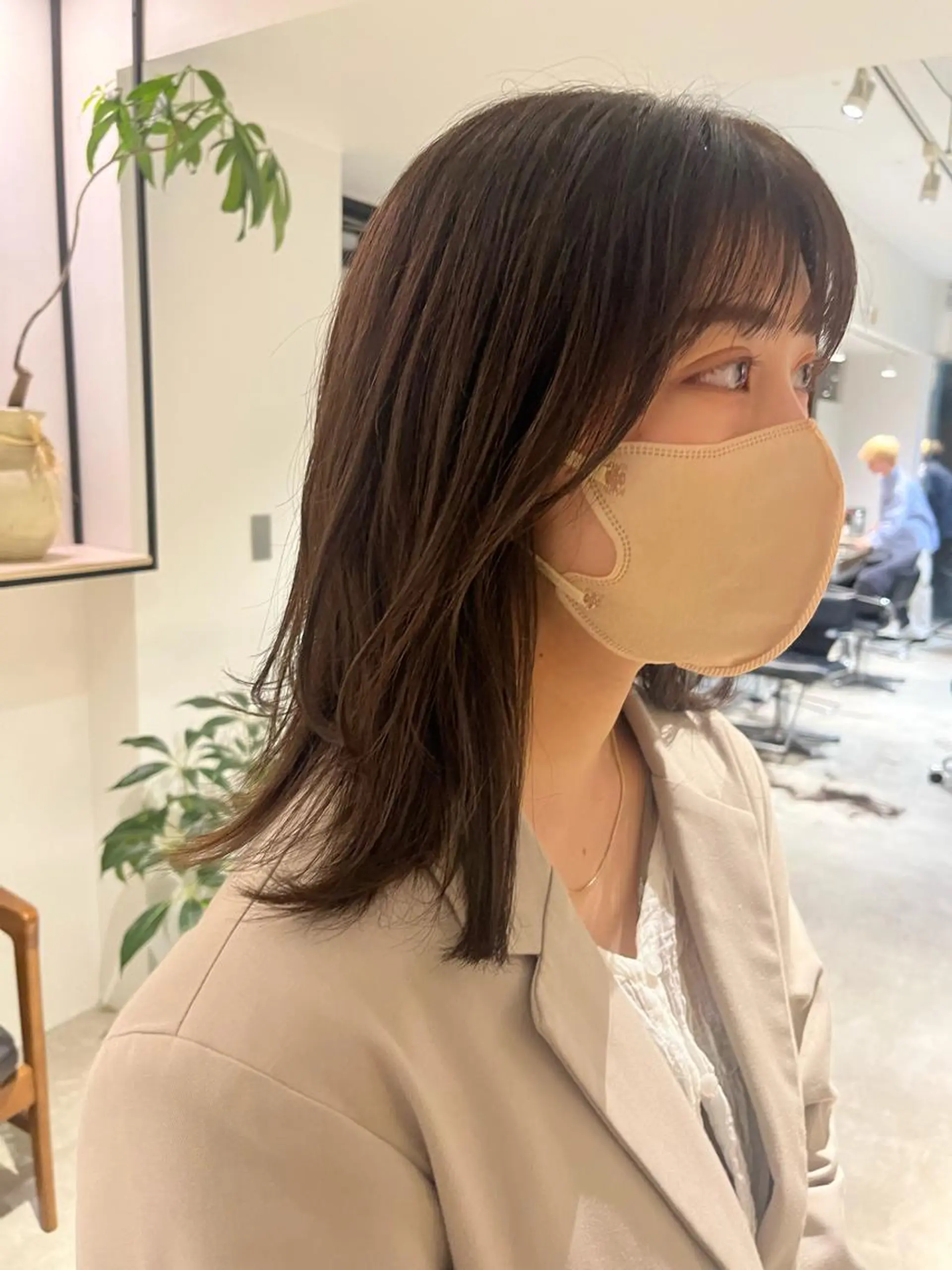 ミディアム 頭皮につけないカラー /白髪ぼかし/実加永のヘアスタイル