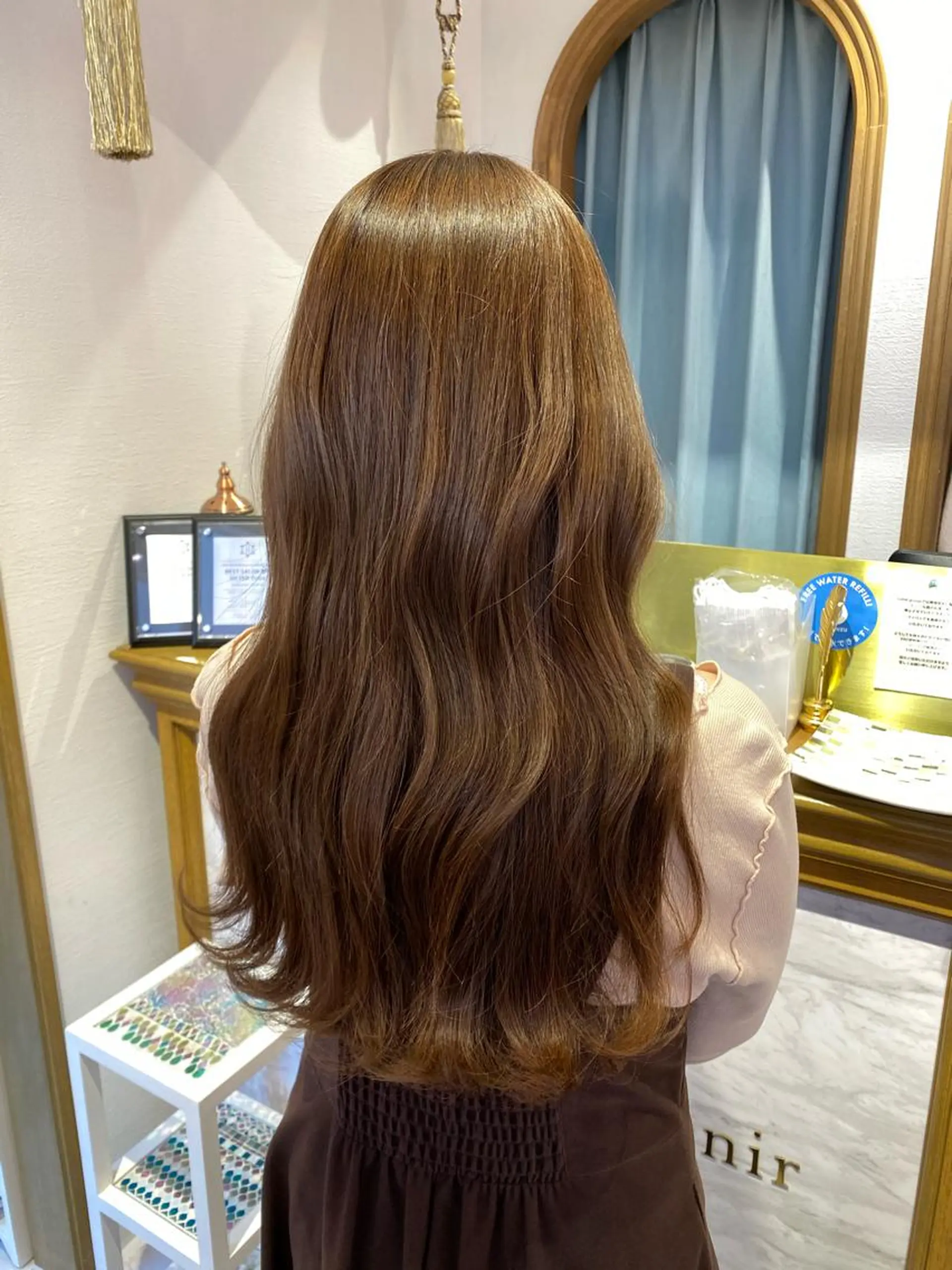 ロング カット ヘアカラー トリートメント 韓国ヘア/レイヤー/ 髪質改善🫧西田のヘアスタイル