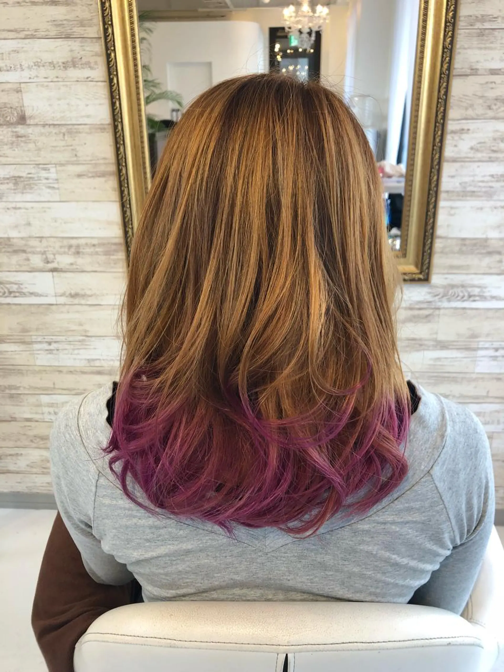 ミディアム カラー ピンクカラー MARDI GRAS 蘭丸のヘアスタイル