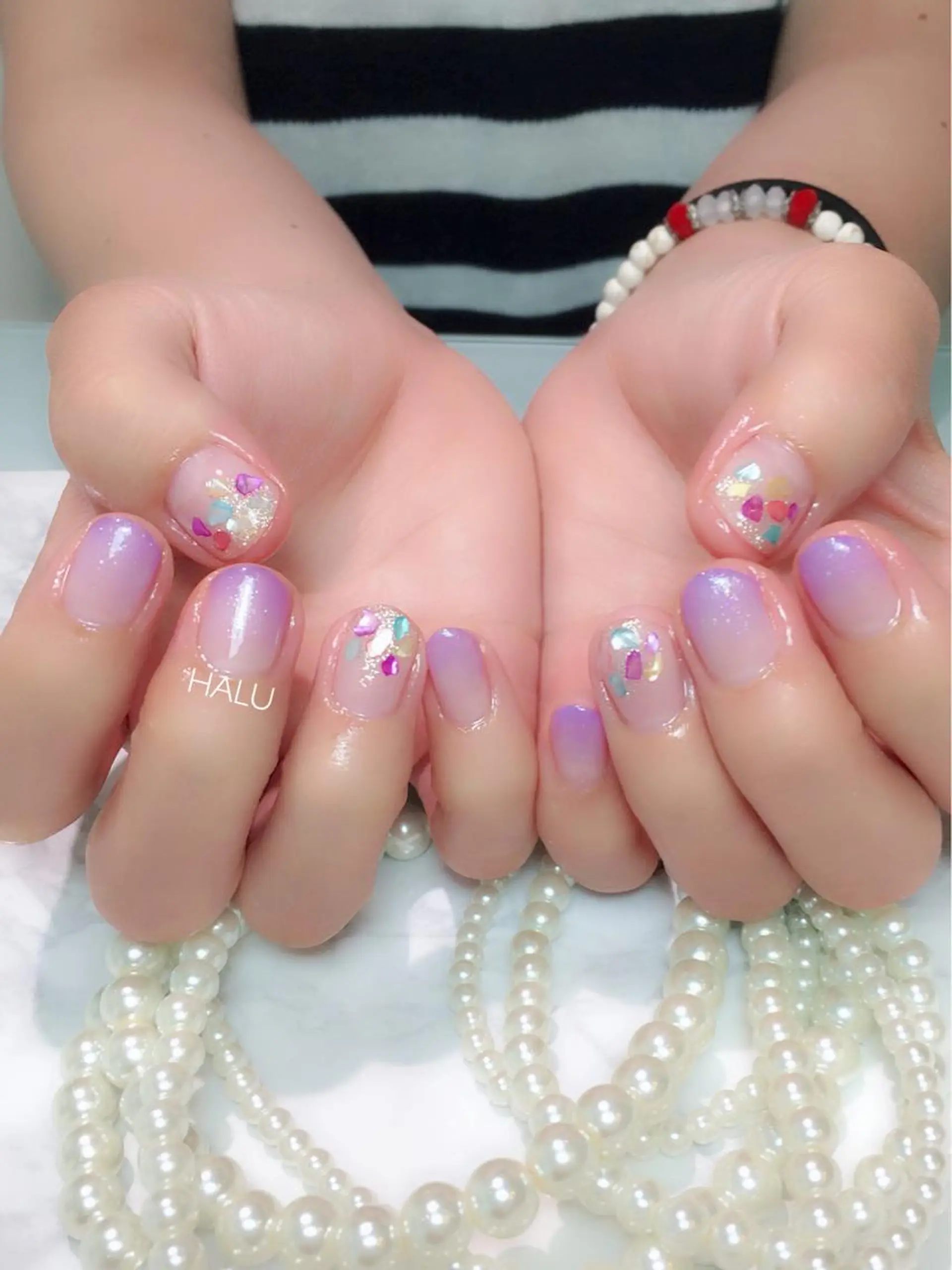 ネイル ラメ(グリッター) HALU ハルのネイルデザイン