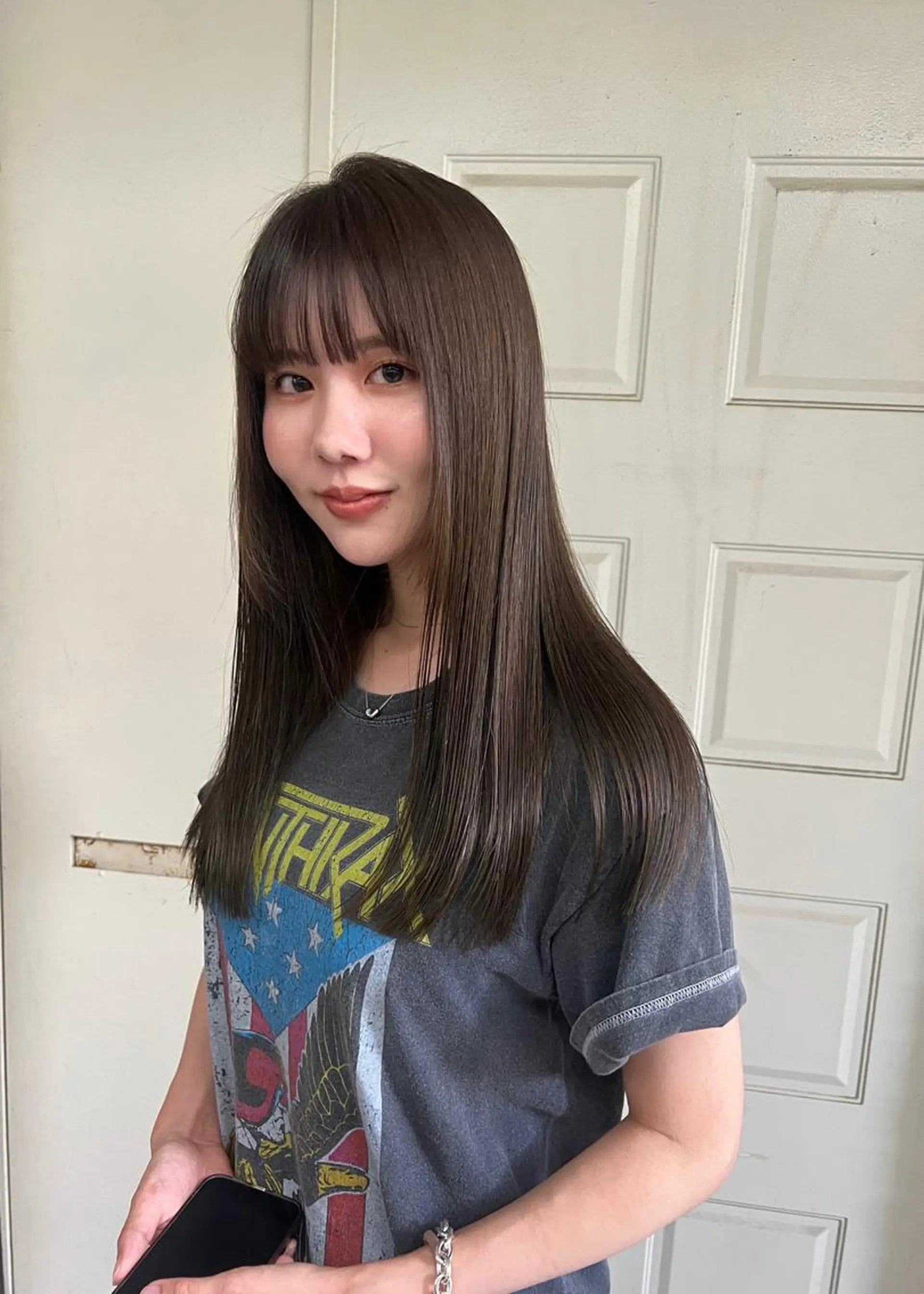 ロング カット ヘアカラー 縮毛矯正 トリートメント まろやか透明感カラー ♡MANAのヘアスタイル