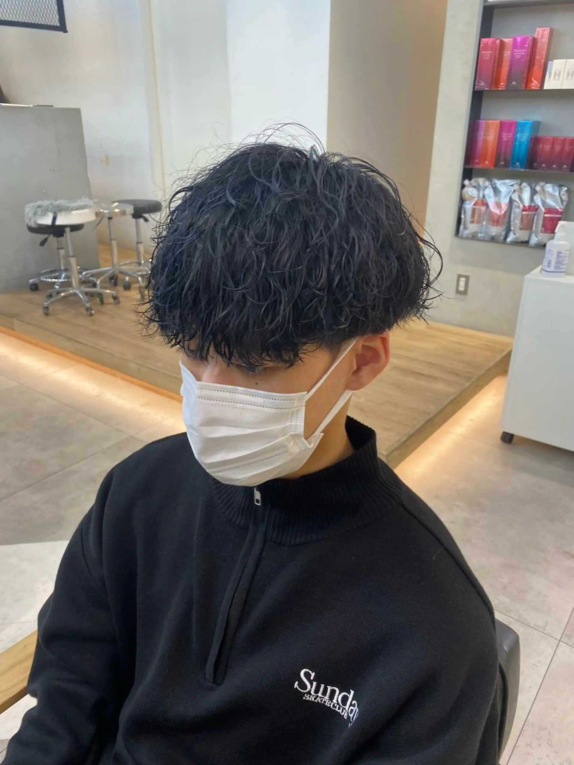 パーマ メンズ カット パーマ 新宿【メンズパーマ】 塩澤太一のヘアスタイル