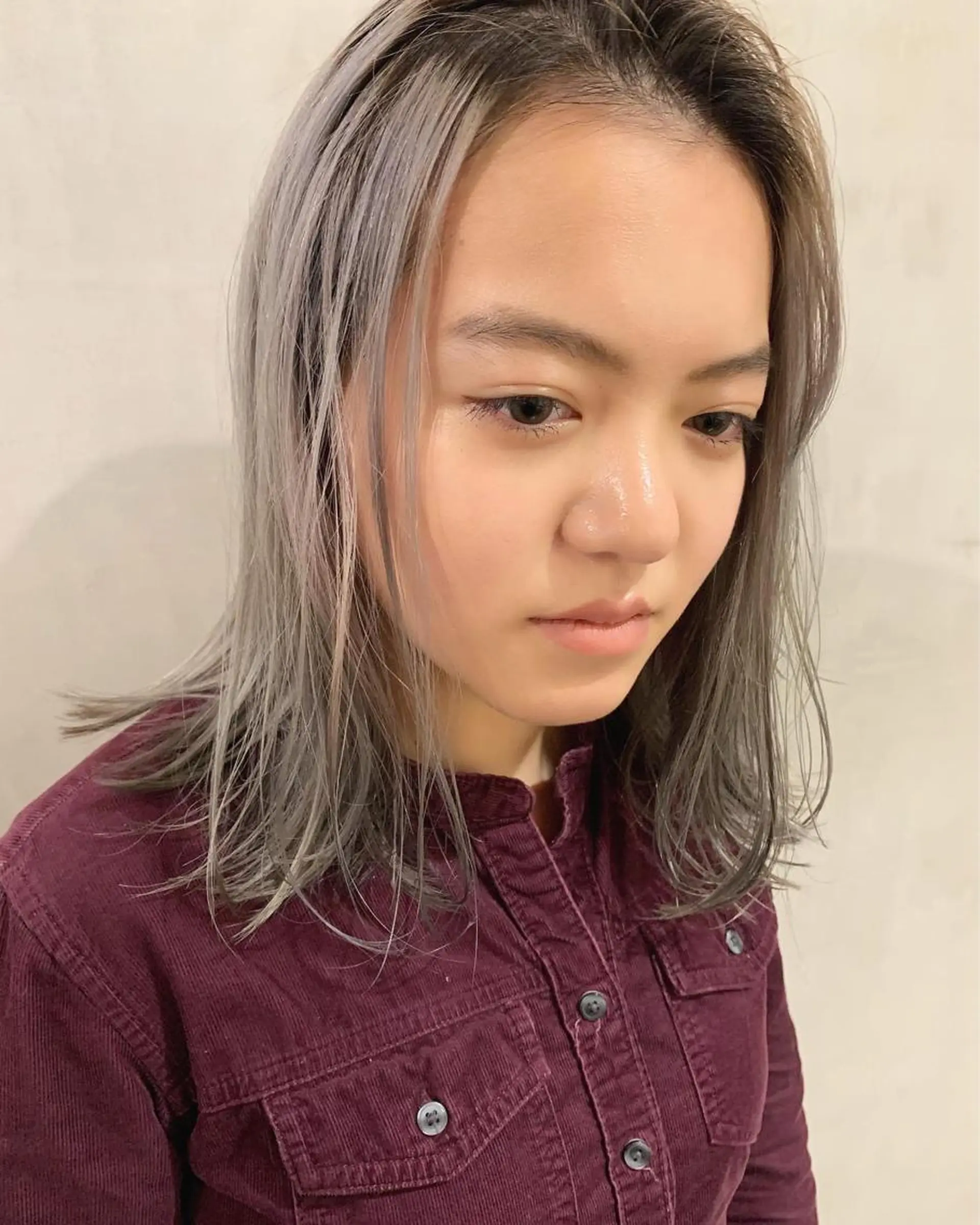 ミディアム カラー ヘアカラー トリートメント 優 作のヘアスタイル