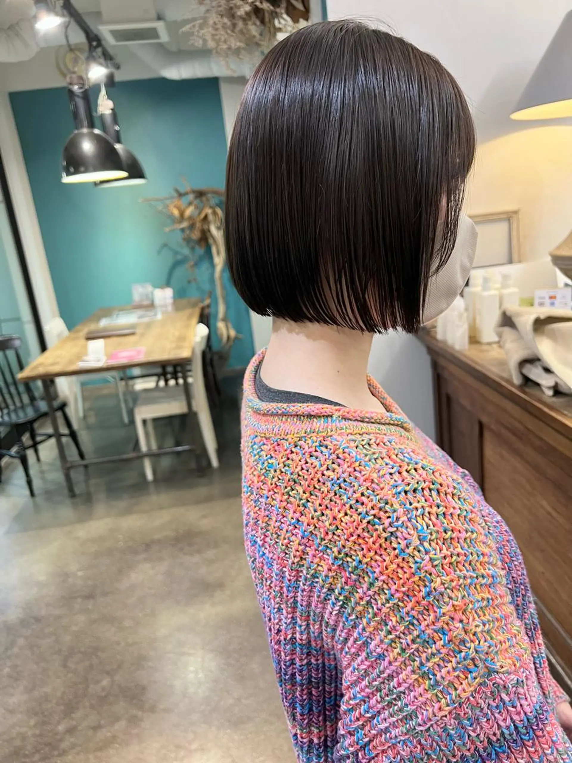 ショート 切りっぱなしボブ ボブ カット 千葉 郁也のヘアスタイル