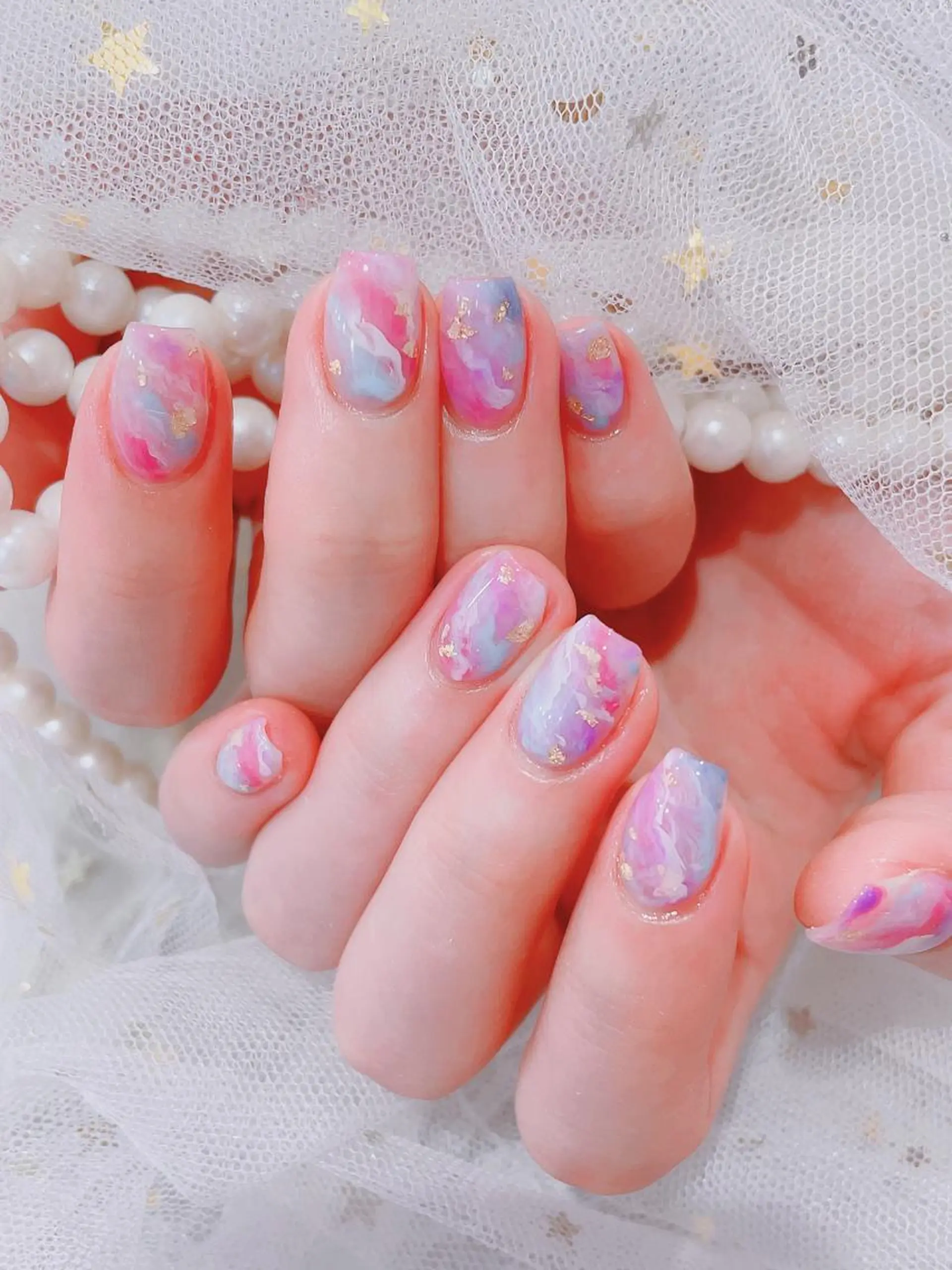 ミディアム ネイル ハンドネイル cho nailのネイルデザイン