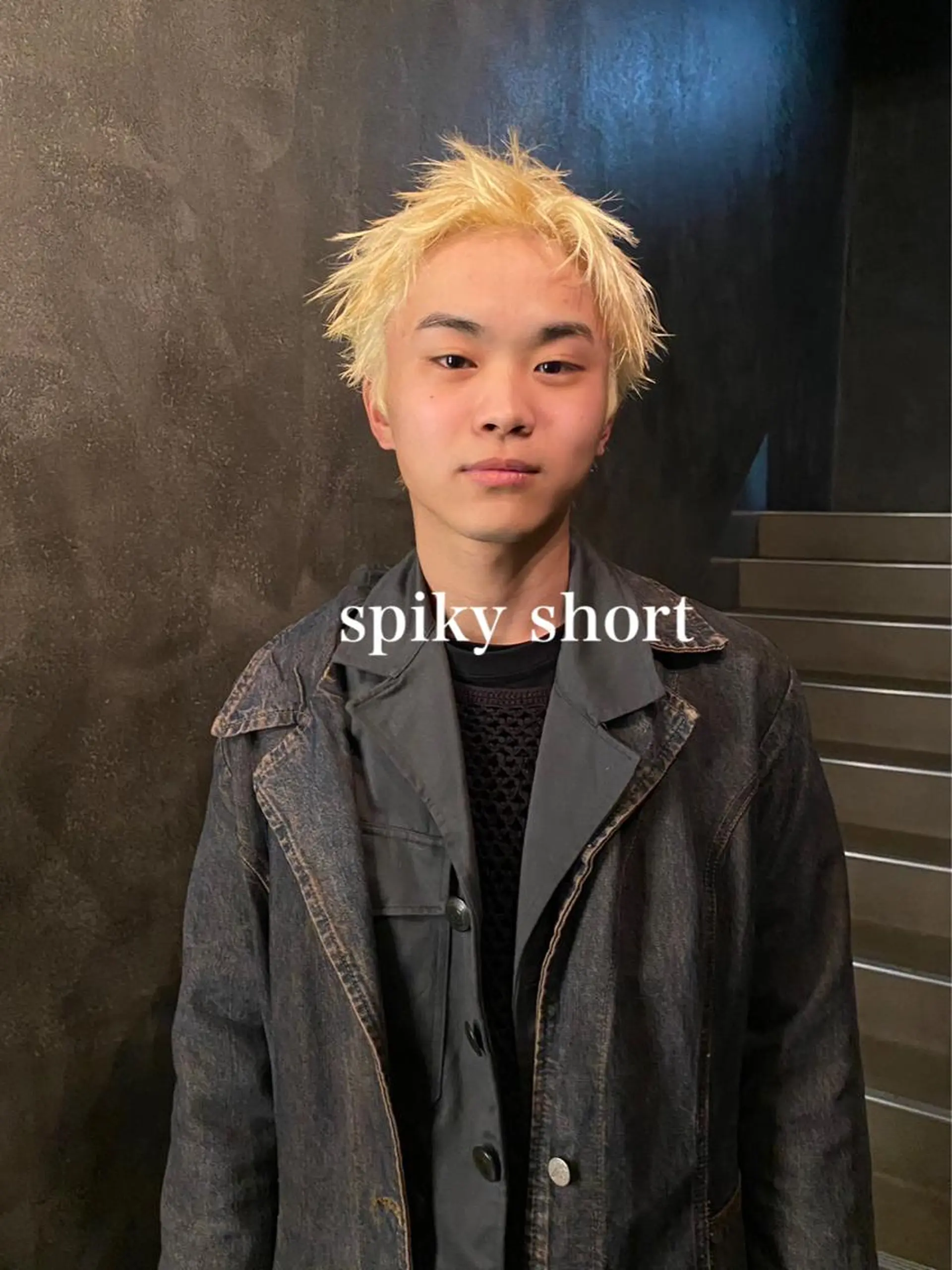 ショート カラー メンズ メンズハイトーン スパイキーショート ハイトーンカラー ショートヘア カット ヘアカラー トリートメント ◽️モードヘア◽️ SHOUTOのヘアスタイル