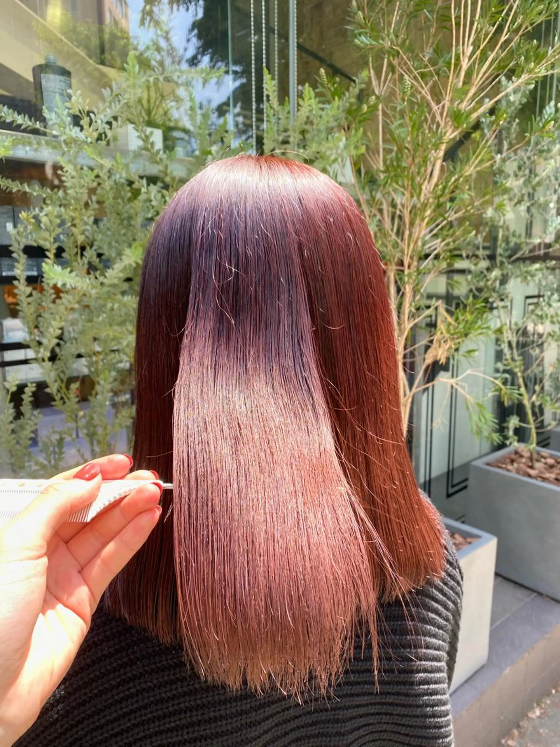 セミロング ヘアカラー トリートメント ネイリスト/ ヘアセット　hinaのヘアスタイル