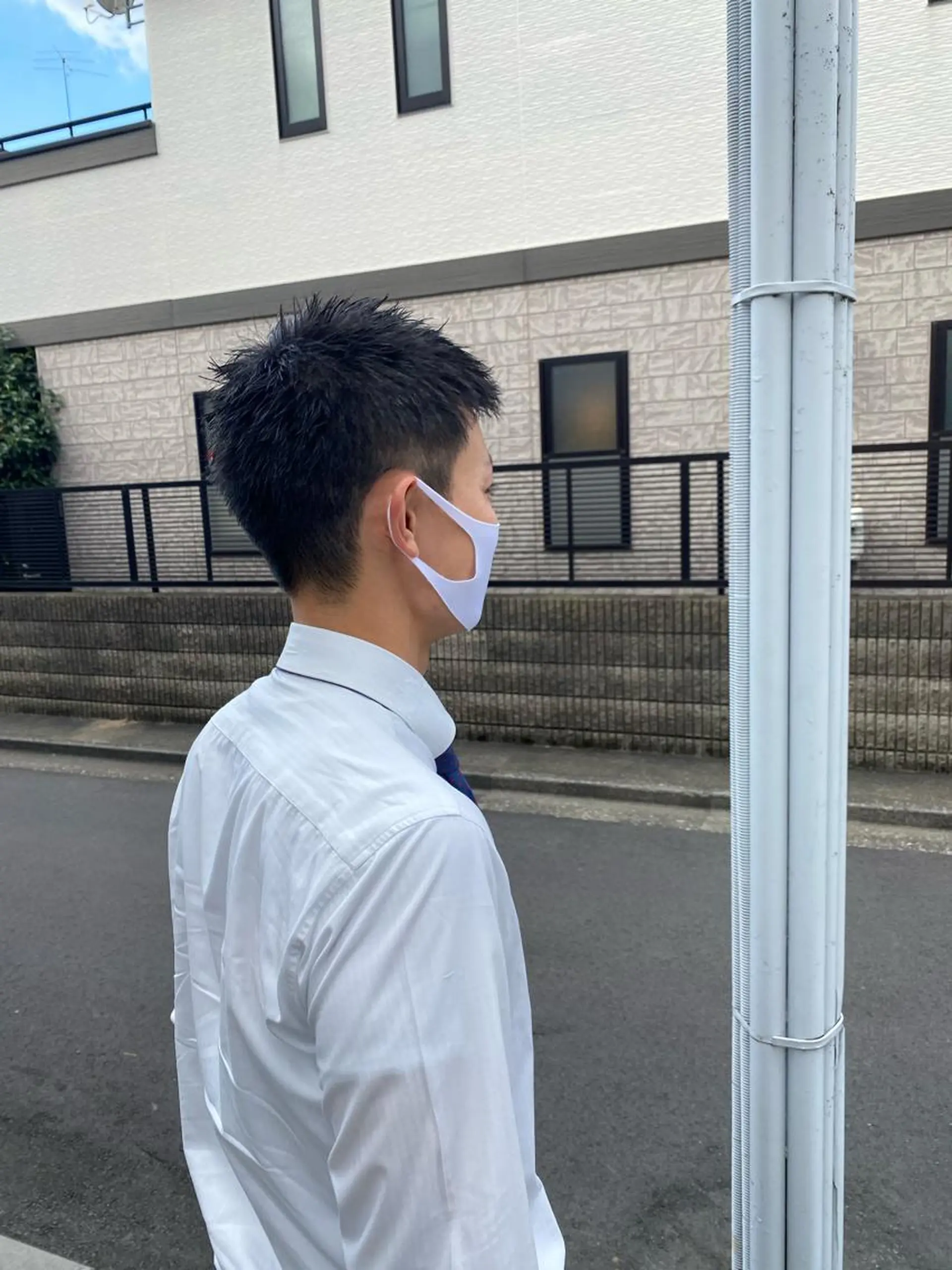 ショート メンズ 艶髪ブリーチ 永井竜也のヘアスタイル