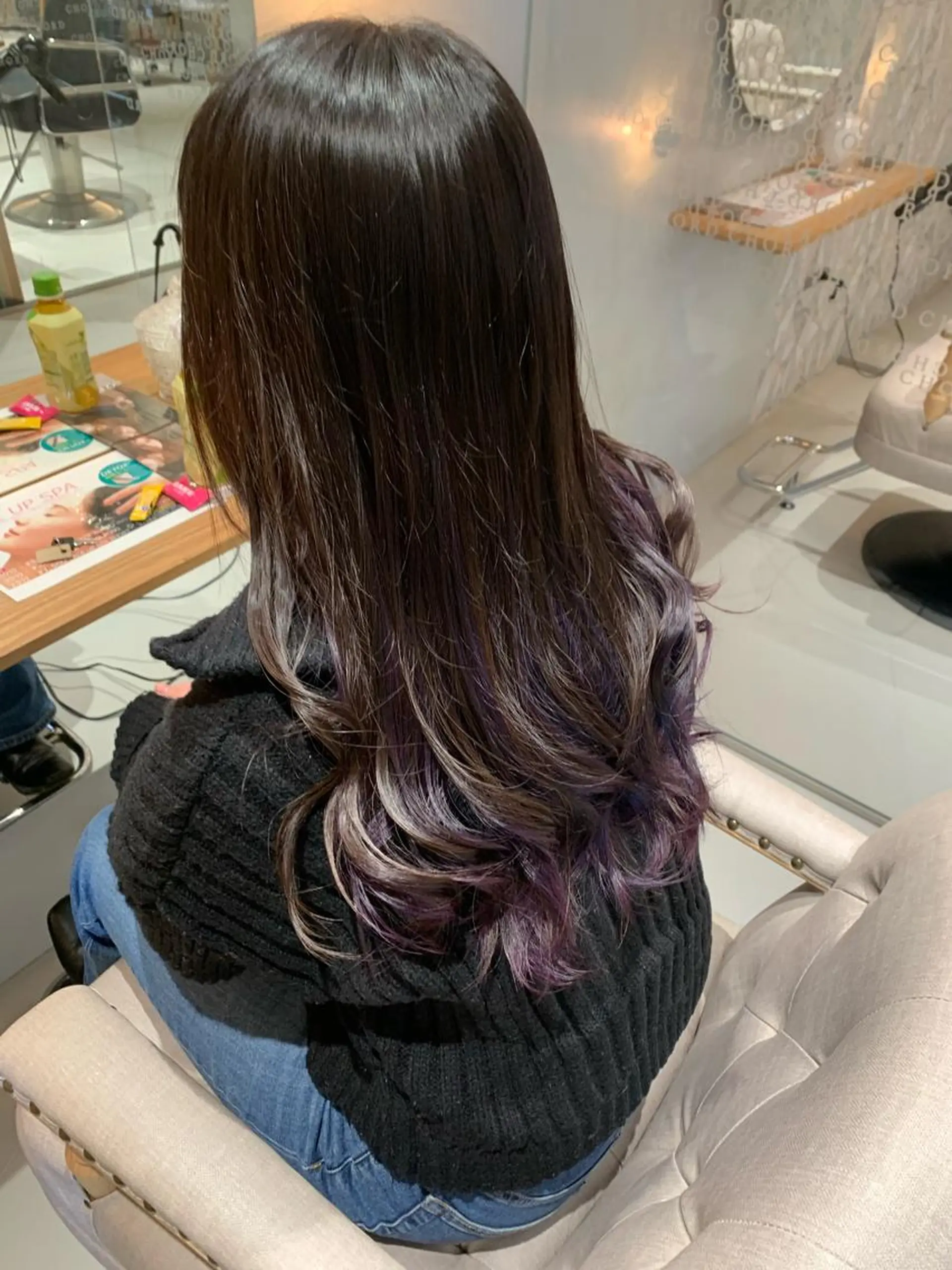 ロング パープルカラー ヘアカラー 🩵波多野 来実🩵のヘアスタイル