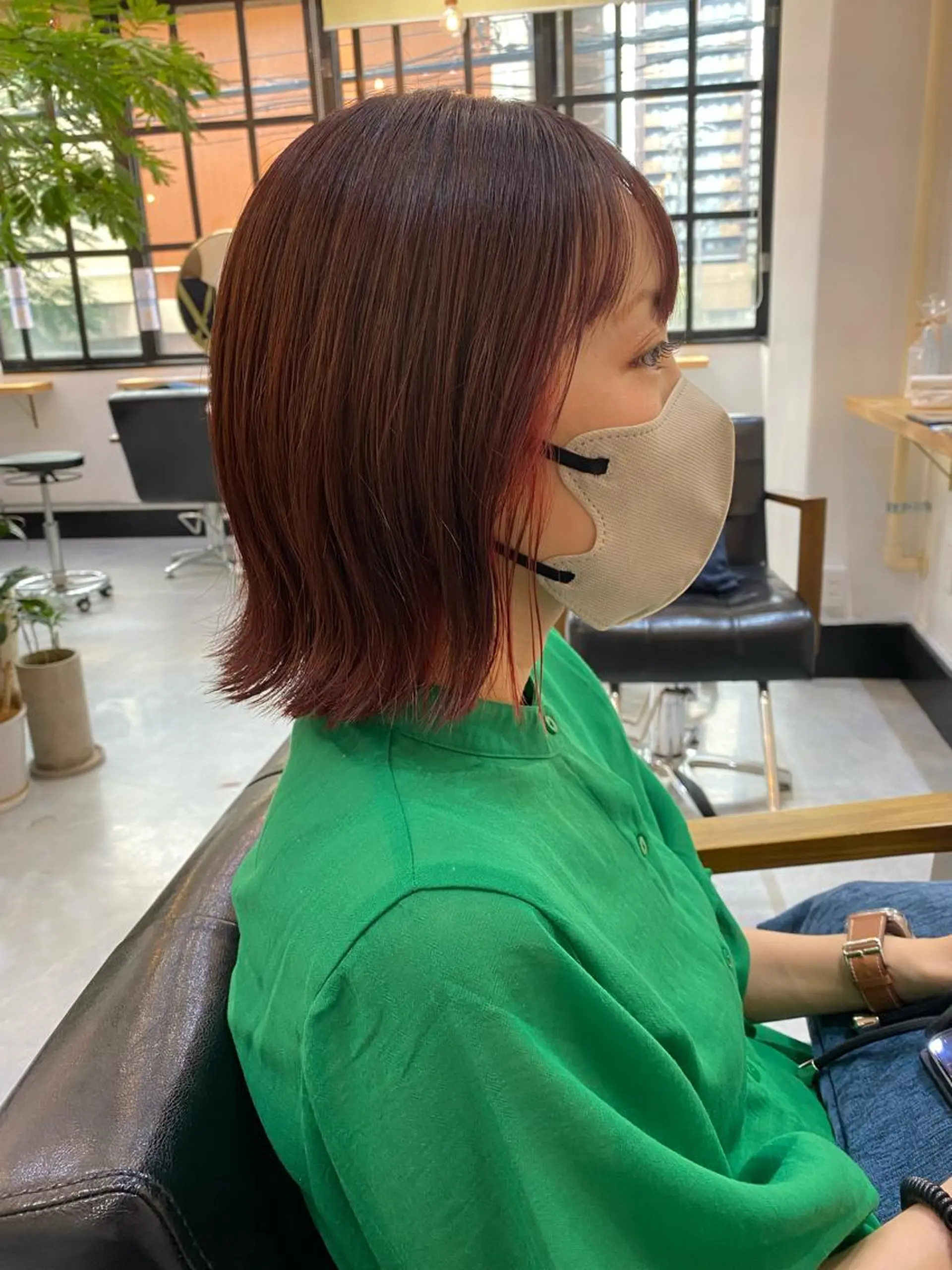 ミディアム カラー ブリーチ ブラウンカラー ダブルカラー イルミナカラー インナーカラー カット ヘアカラー トリートメント CARICIA🌱 masaeのヘアスタイル