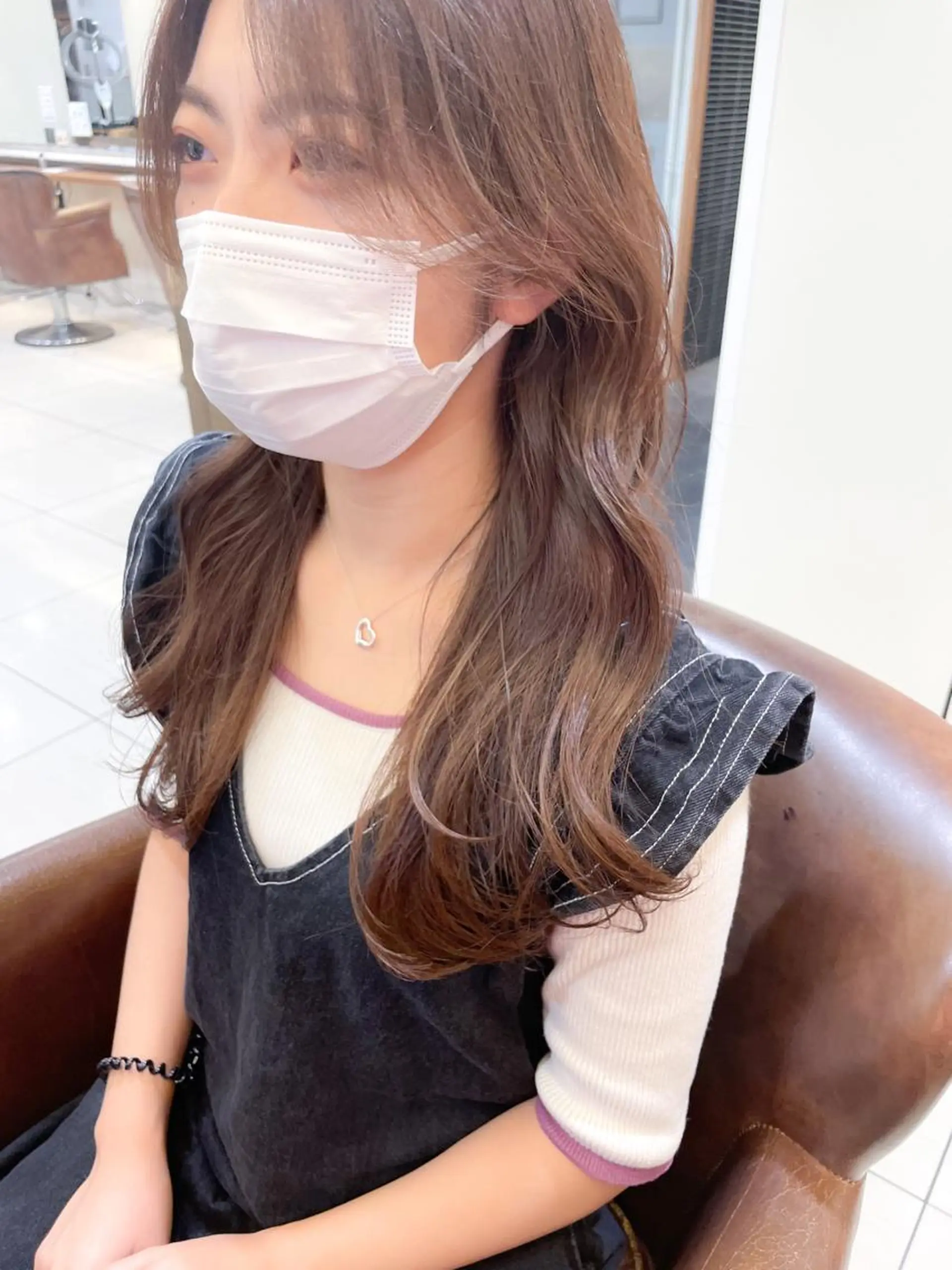 ロング カラー ベージュカラー オリーブベージュ 韓国風ヘア レイヤーカット カット ヘアカラー ✨カラー支持No.1 🧸ワキ カナコ🧸のヘアスタイル