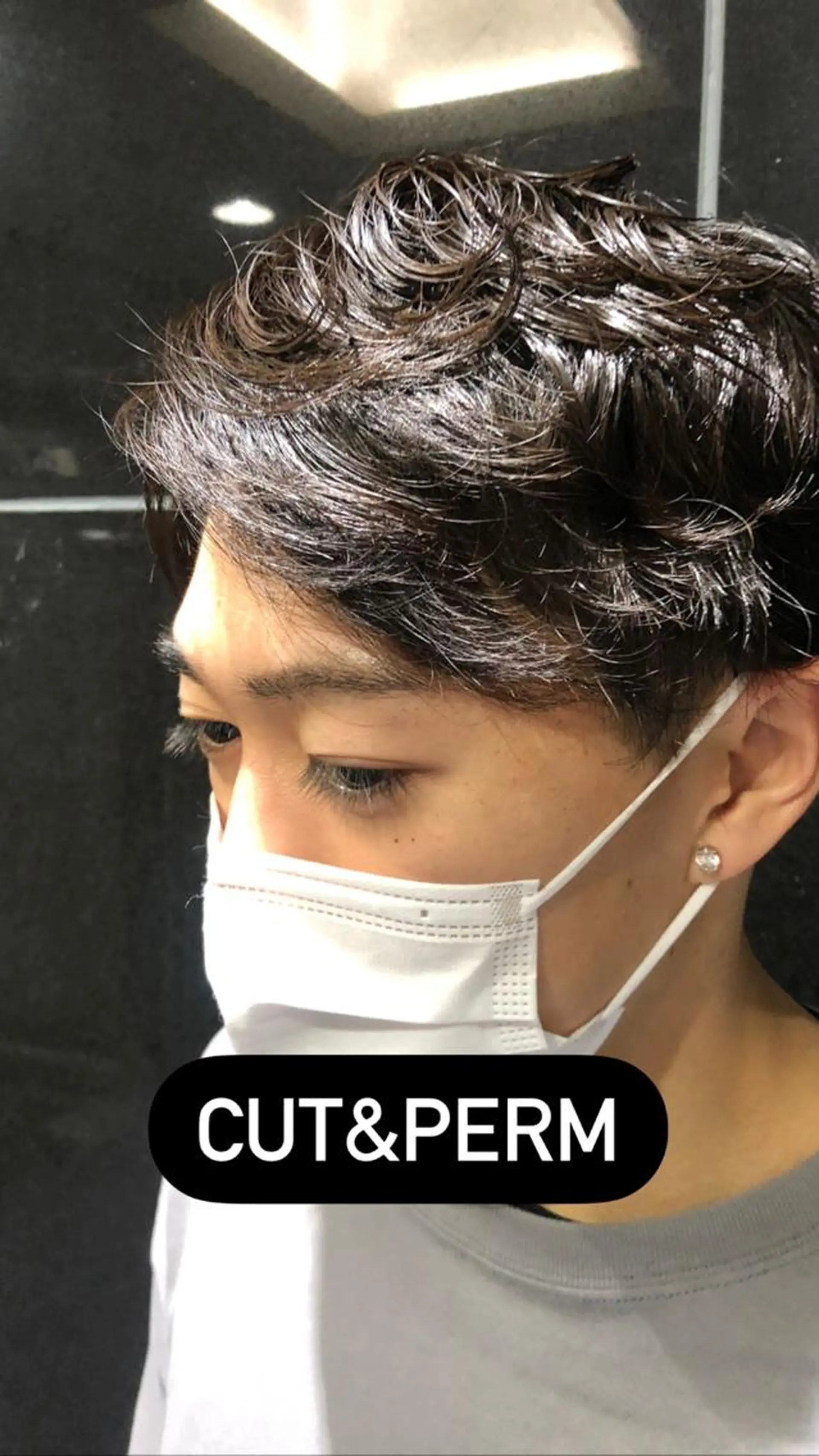 パーマ メンズ カット パーマ ラテ武蔵小杉所属・野崎 海翔のヘアスタイル