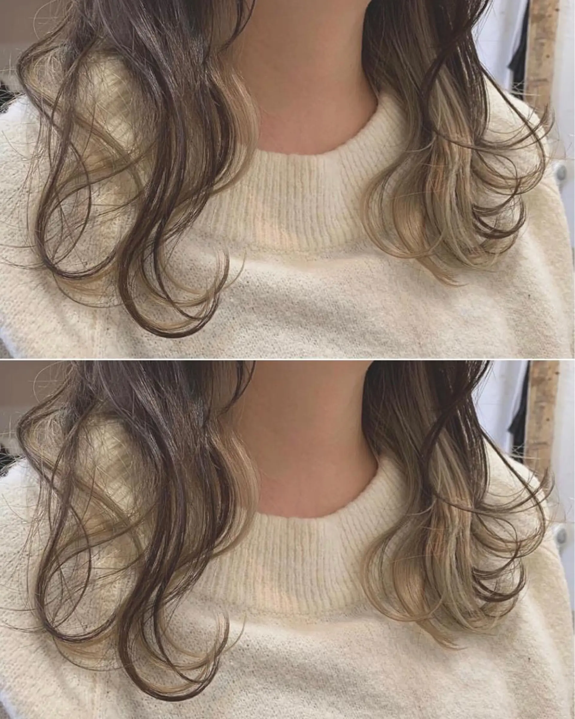 セミロング カラー 井内 美沙のヘアスタイル