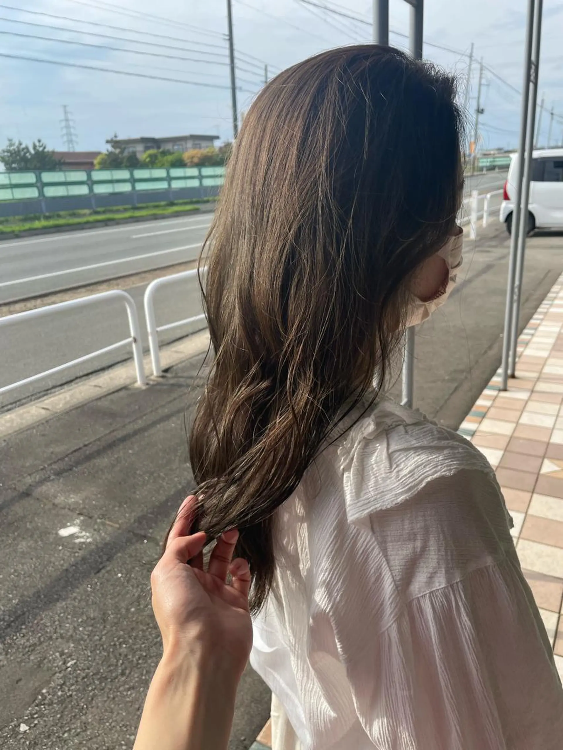 ロング カラー 外国人風カラー トリートメント カット ヘアカラー 佐々木 麻純のヘアスタイル