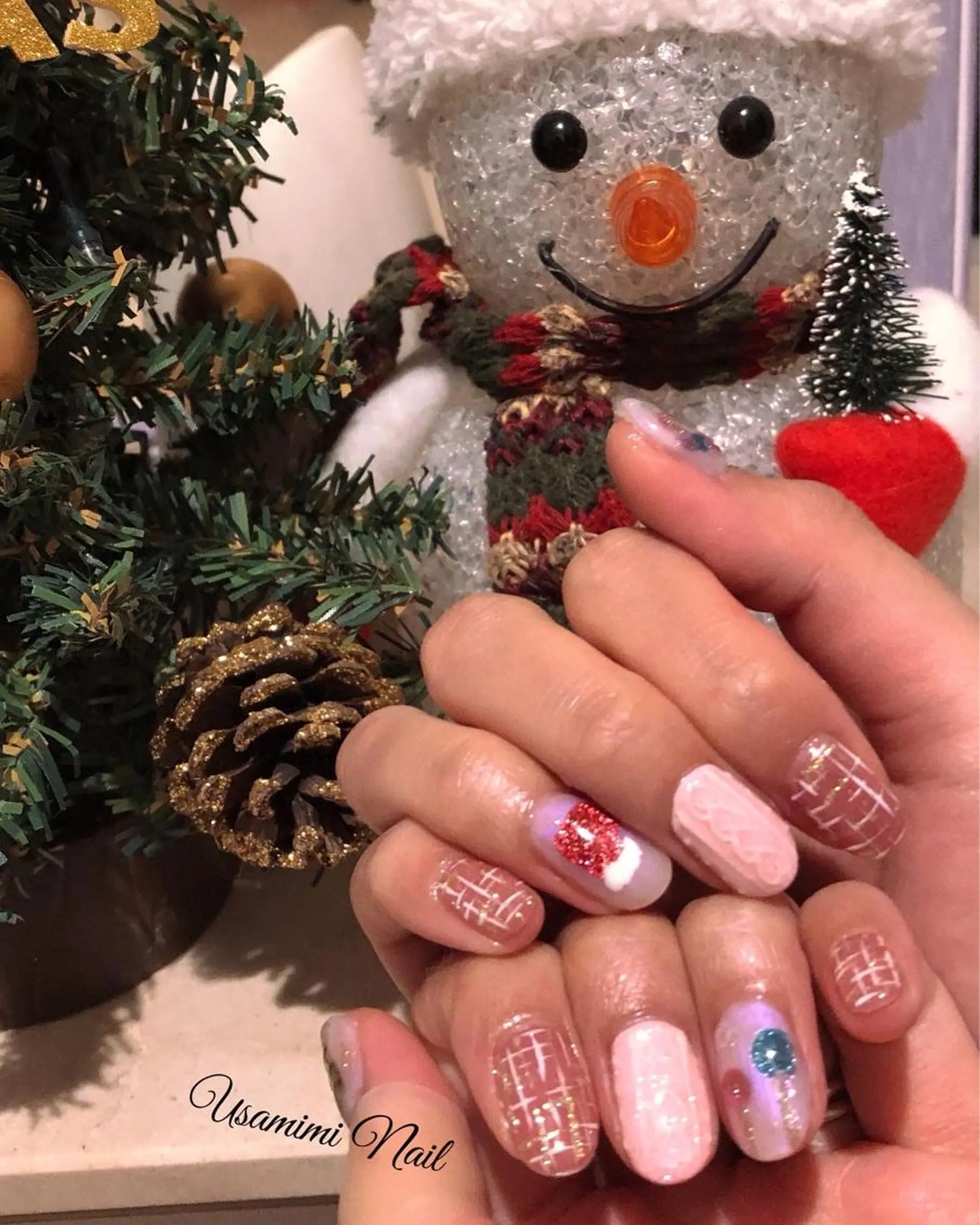 ネイル ハンドネイル 💕🐰うさみみ🐰 💕猫と触れ合い✨のネイルデザイン
