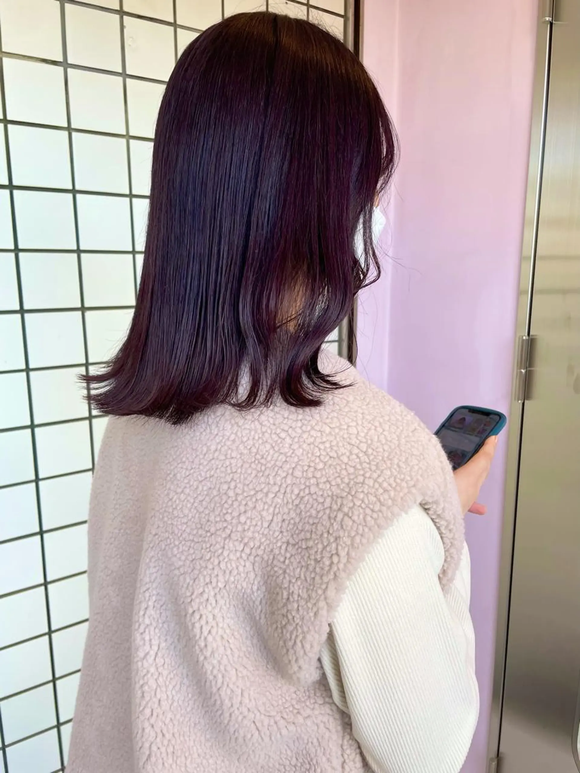 セミロング カラー ブリーチ 心斎橋/ブリーチ minamiのヘアスタイル