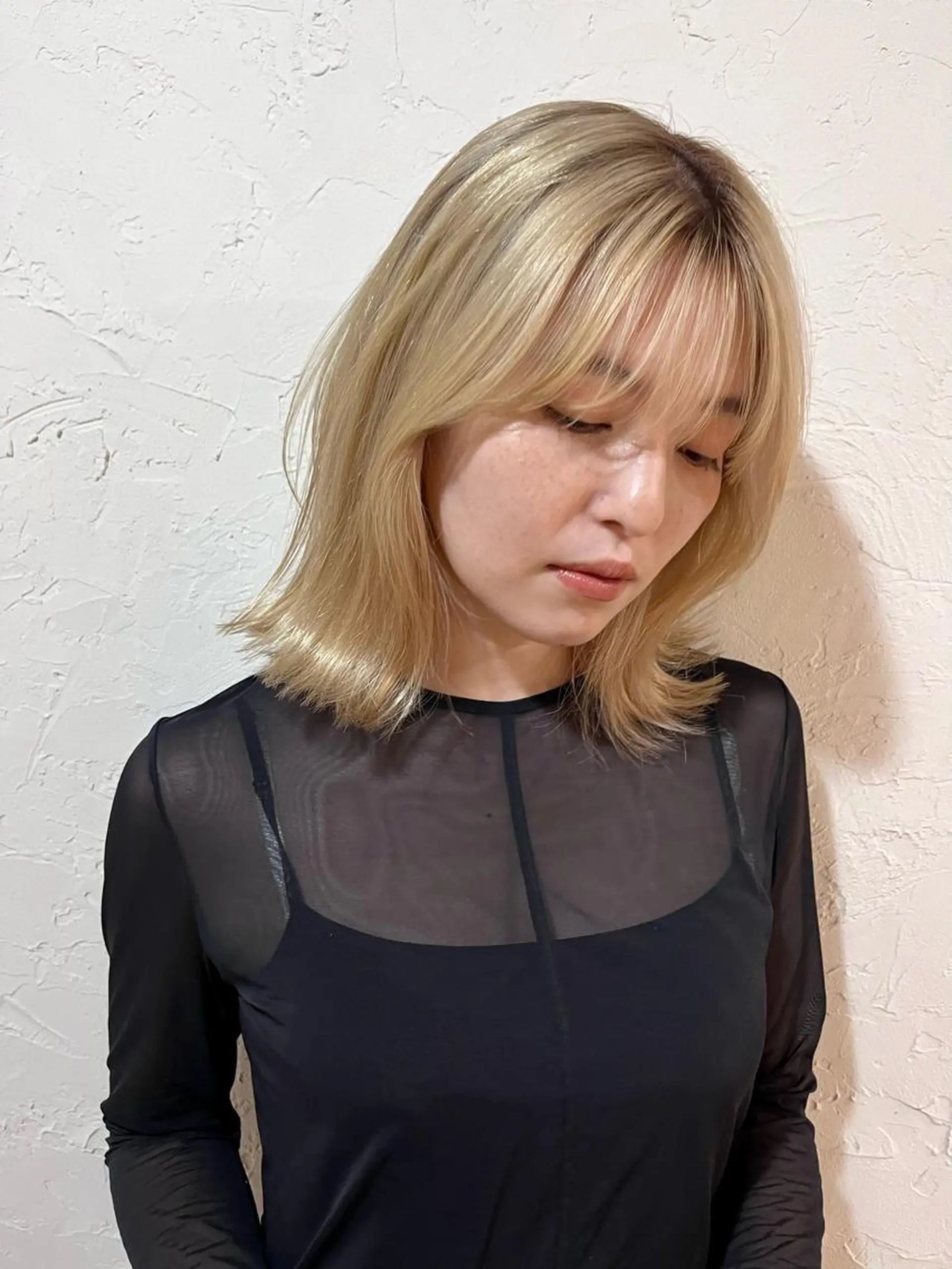 ミディアム カラー ブリーチ カット ヘアカラー トリートメント conne&riri所属・MA YUのヘアスタイル