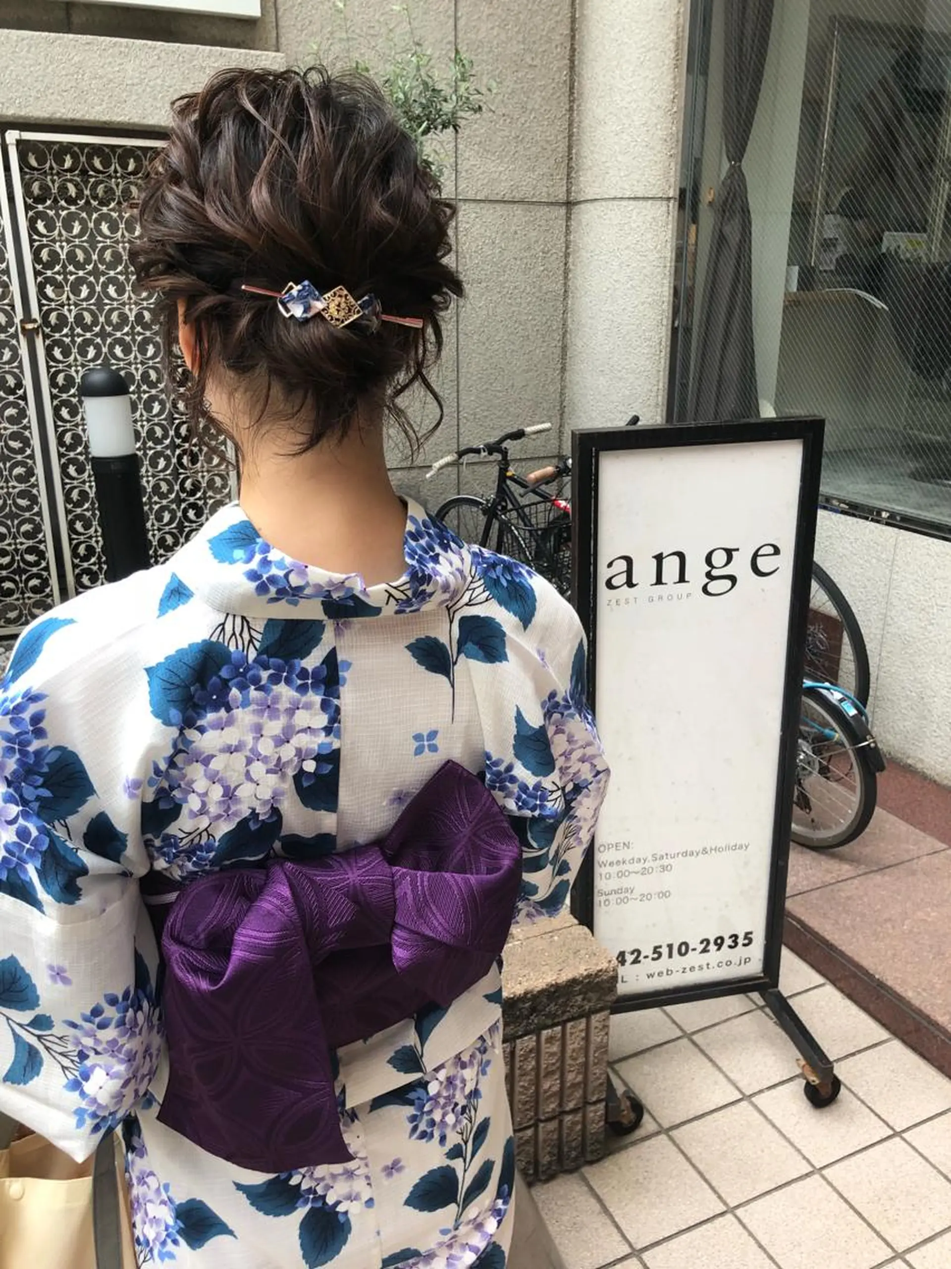 ショート ヘアアレンジ 着付け 佐藤 奈佳子 サトウ ナカコのヘアスタイル