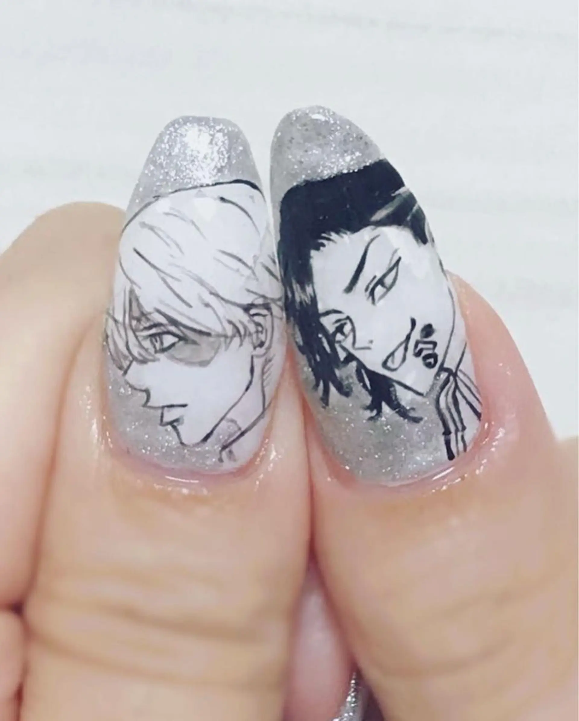 ネイル ジェルネイル シルバー Nyanco Nailのネイルデザイン