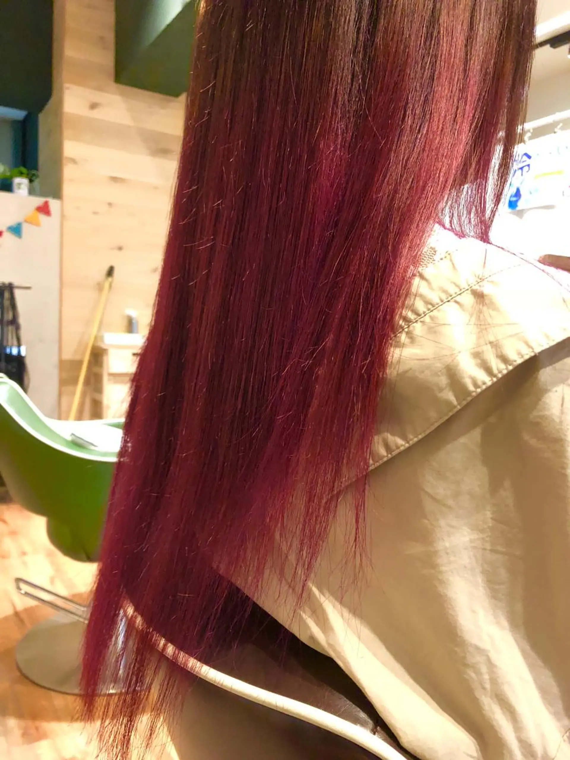 ロング カラー カット ヘアカラー トリートメント 青野 文香のヘアスタイル