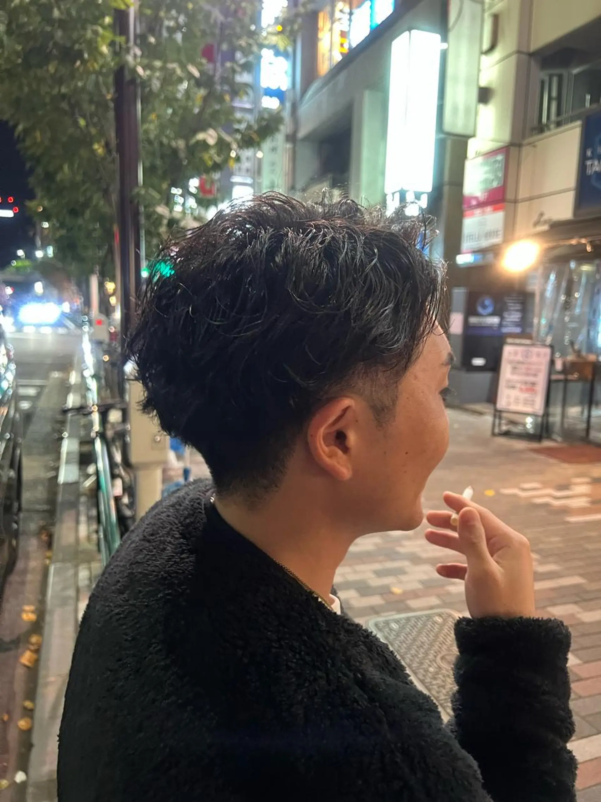 ショート カラー パーマ メンズ メンズパーマ カット パーマ トリートメント メンズ特化/パーマ/ ハイライト/竜成のヘアスタイル