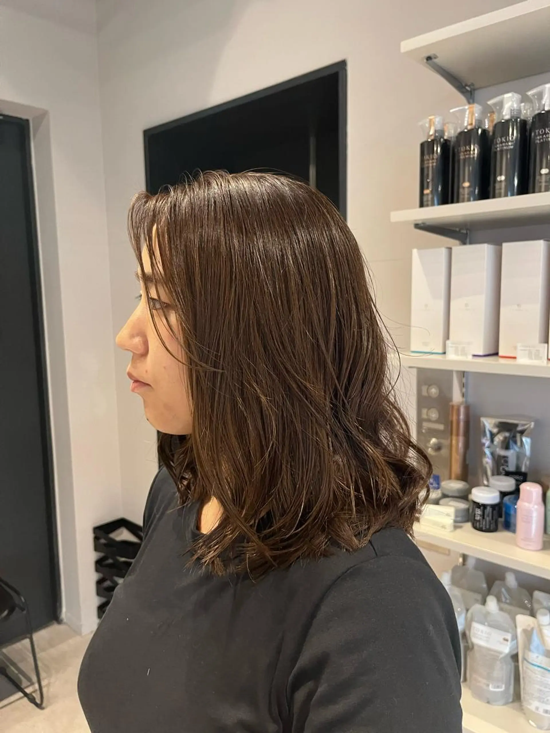 ミディアム カラー ベージュ/グレージュ 恵比寿/丸山陽平のヘアスタイル