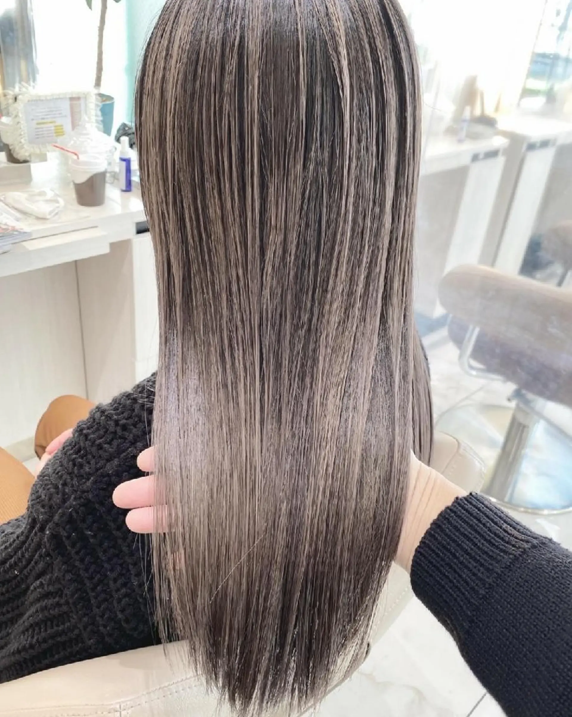 ロング カラー 髪質改善 カット ヘアカラー トリートメント ＡＳＨ 大宮のヘアスタイル