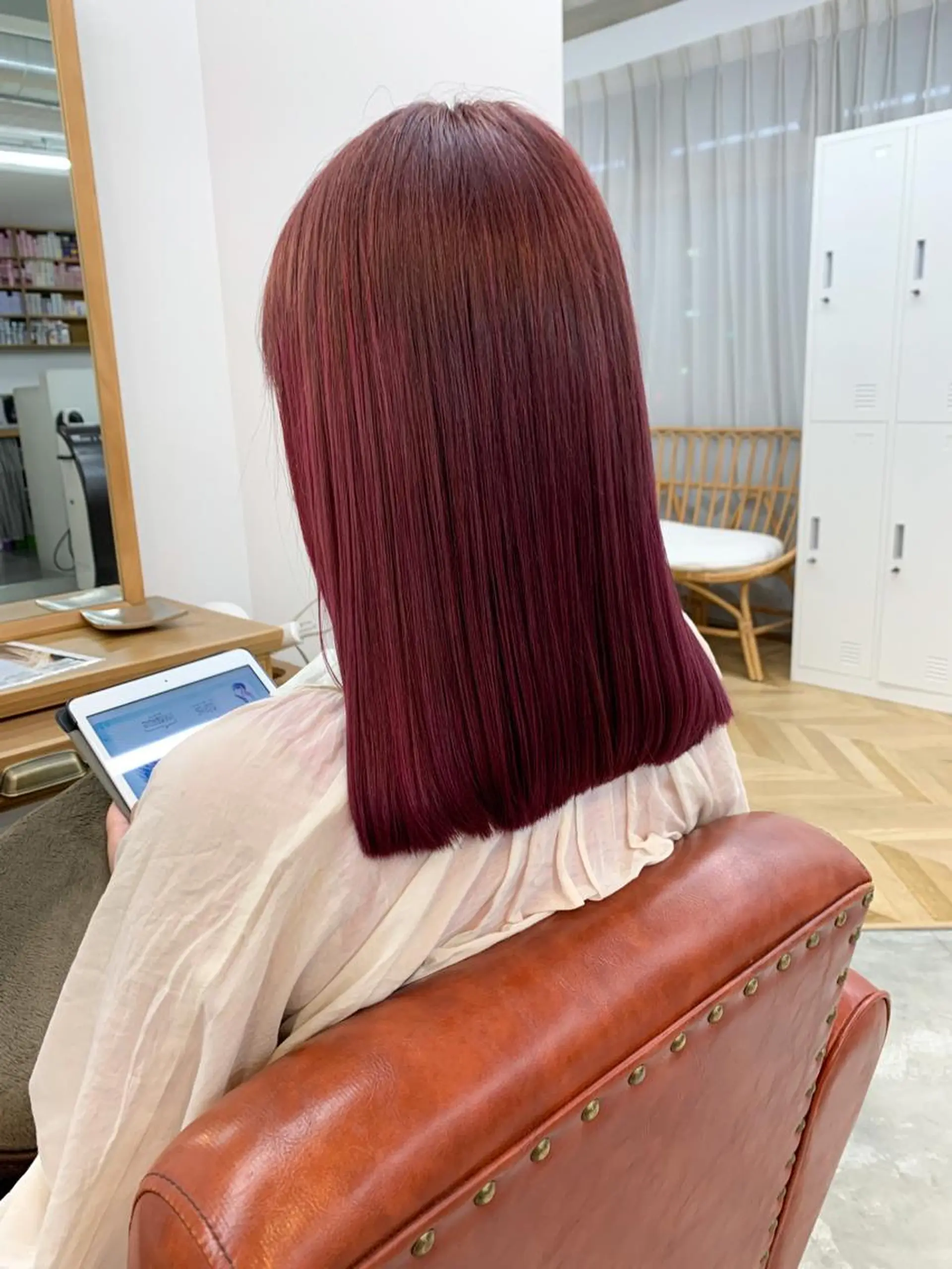 ミディアム カラー ピンクカラー cirrus🕊 韓国ヘア♡山縣あかりのヘアスタイル