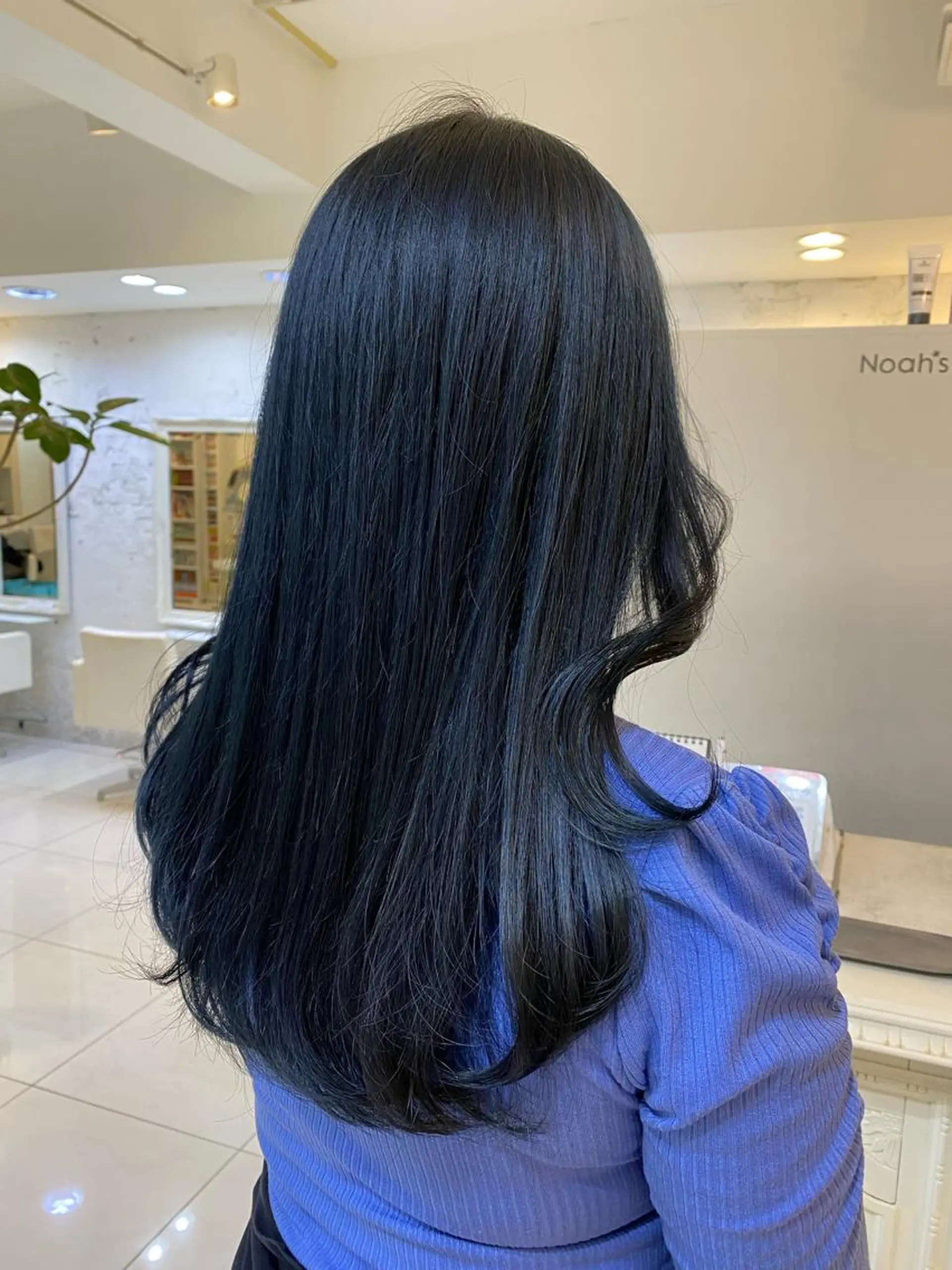 セミロング カラー ヘアアレンジ マツエク・マツパ アイブロウ 黒髪 ブルーカラー ブルーブラック Noah's　Ark所属・透明感カラー🫧ヘア セット🫧松本菜月の眉毛・アイブロウイメージ