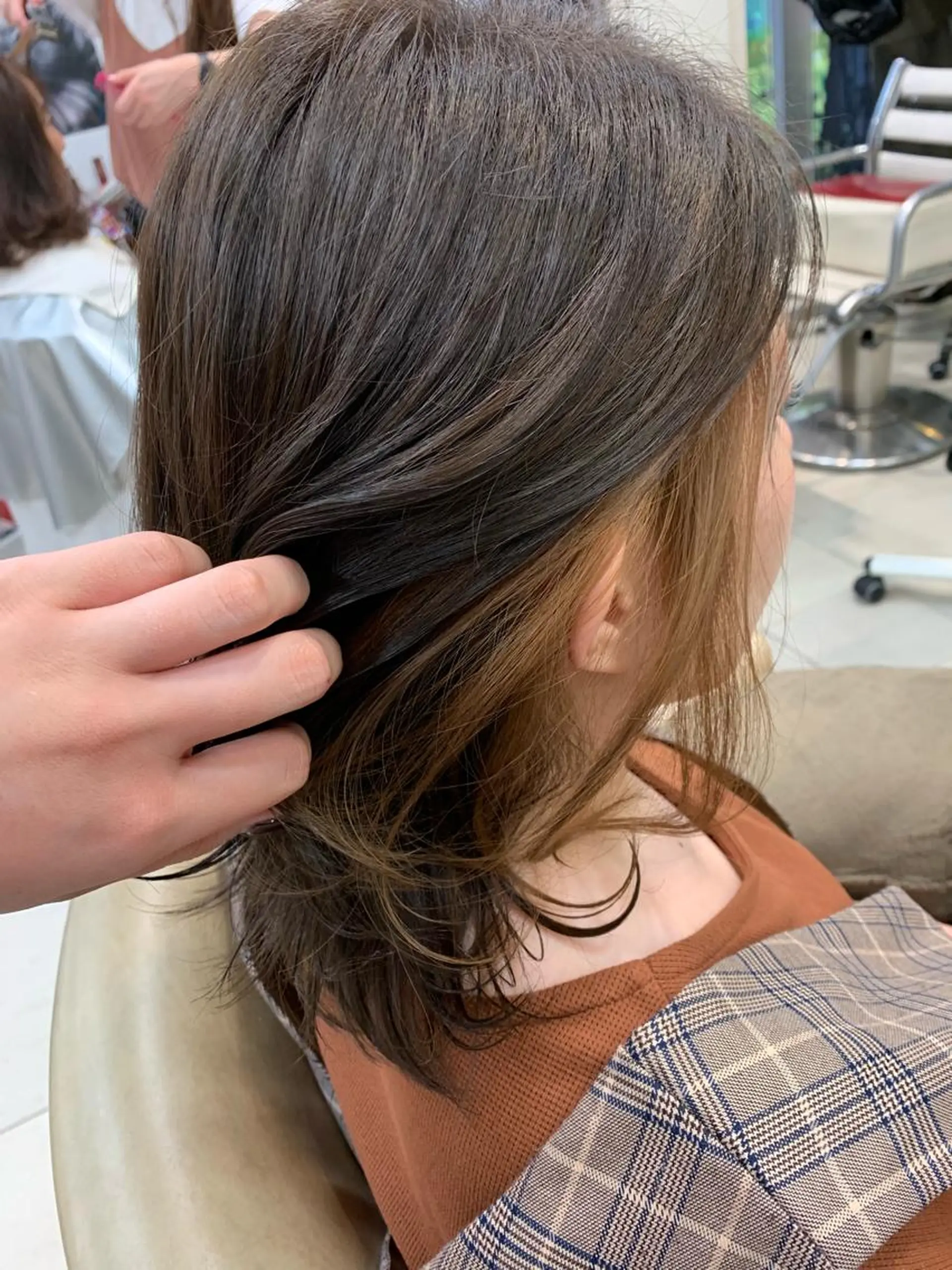 ミディアム カラー インナーカラー カット ヘアカラー トリートメント 半個室サロン/透明感 /艶髪♡岸上 温♡のヘアスタイル