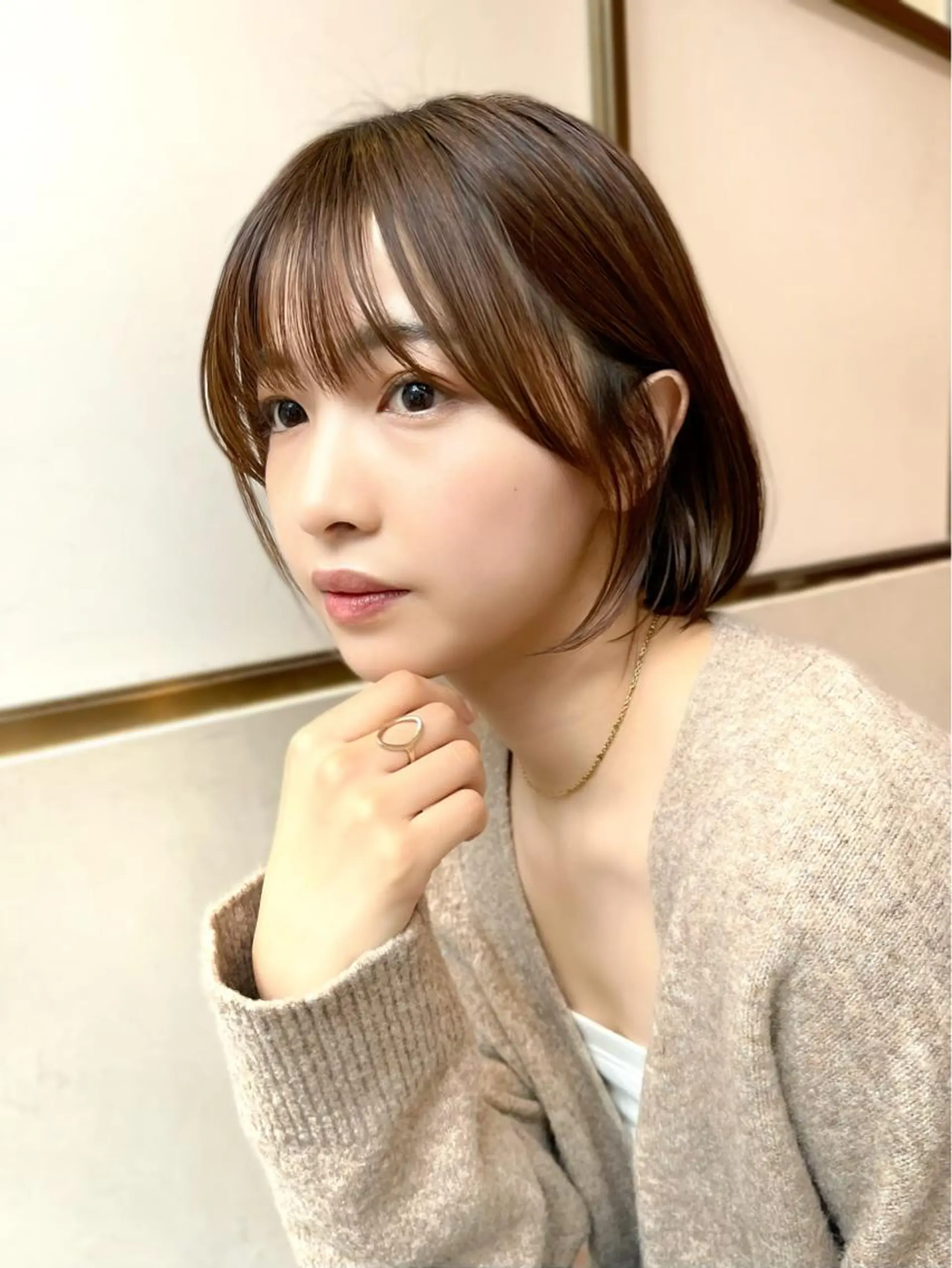 ショート カラー パーマ ヘアアレンジ ベージュカラー ブリーチ ケアブリーチ 透明感カラー ダブルカラー レイヤーカット/ボブ /縮毛矯正✨大輝のヘアスタイル