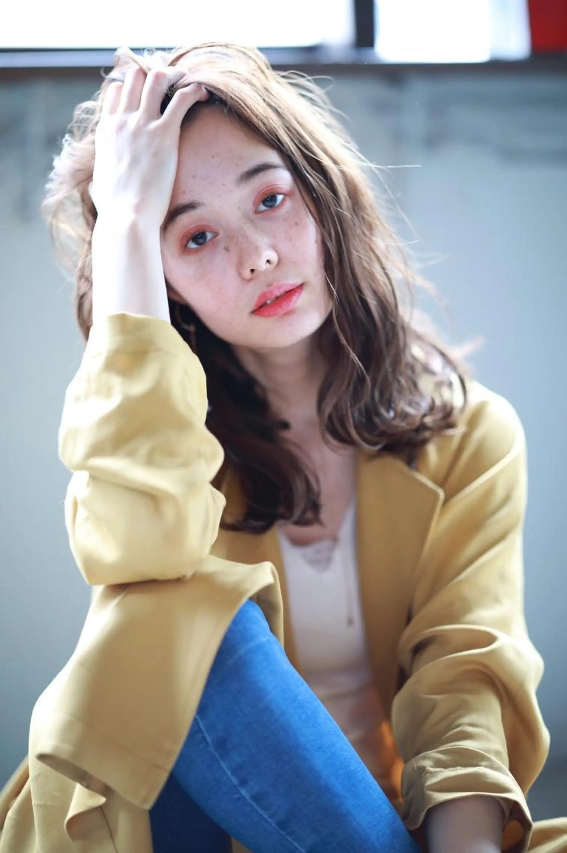 カラー ミディアム ヘアアレンジ ミディアムパーマ アクアカラー ダブルカラー グラデーションカラー ハイライトカラー カット パーマ トリートメント 💝髪質改善💝_ chlom🌸春🌸のヘアスタイル