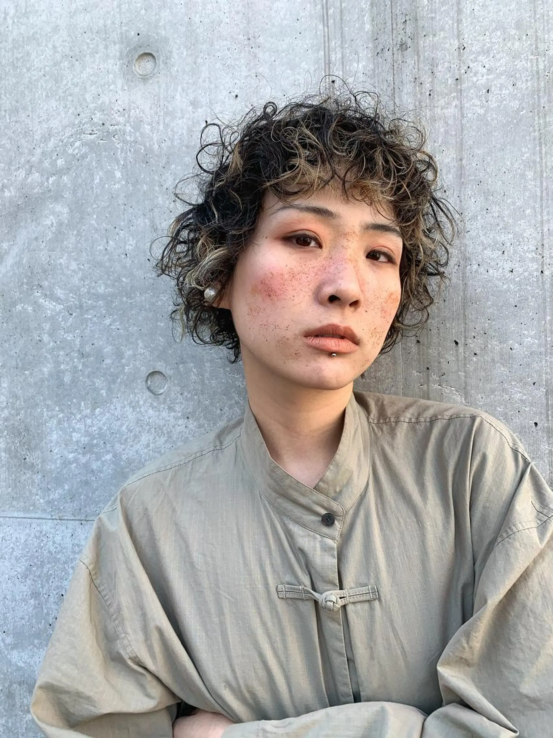 ショート カット パーマ ハイトーンNo.1✨ パーマ✨イマイタツヤのヘアスタイル