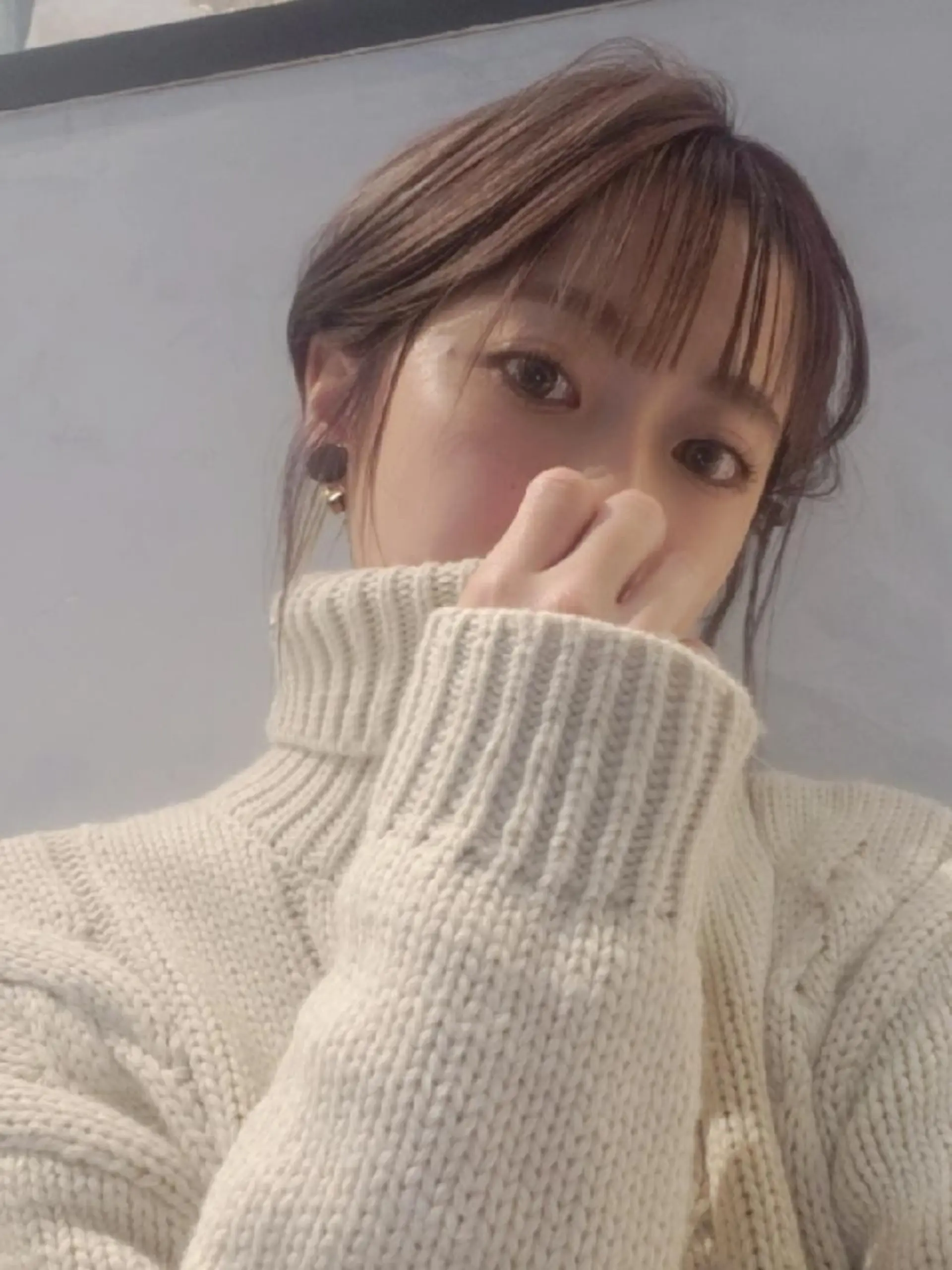 ミディアム カラー シースルーバング arrow🖤 もえみのヘアスタイル